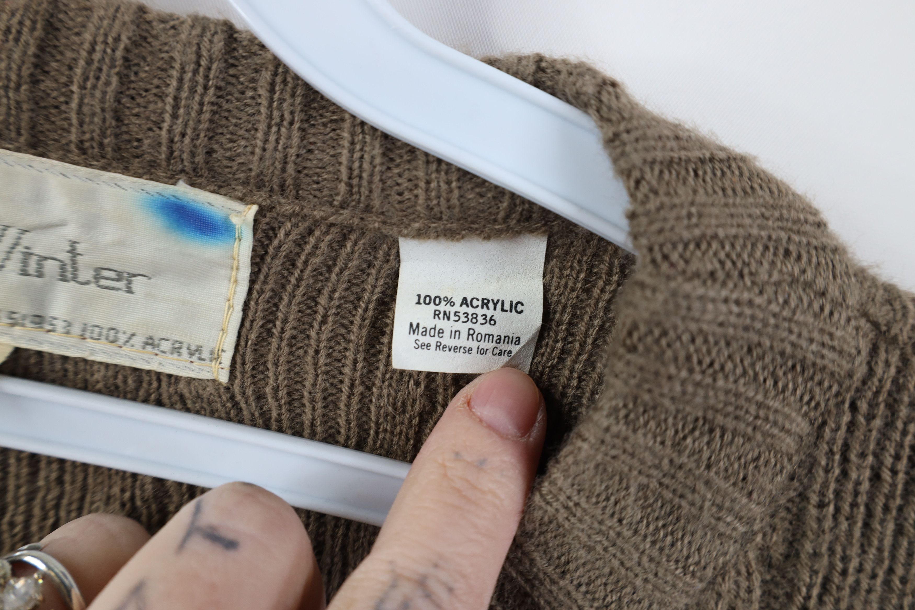Vintage Vintage 70s Streetwear Fair Isle Cable Knit Crewneck Sweater Size US L / EU 52-54 / 3 - 9 Thumbnail