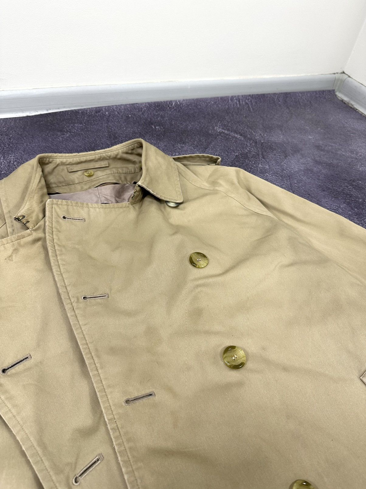 Burberry Vintage 90s Burberry Nova Check Luxury Designer Trench Coat Size US XL / EU 56 / 4 - 11 Thumbnail