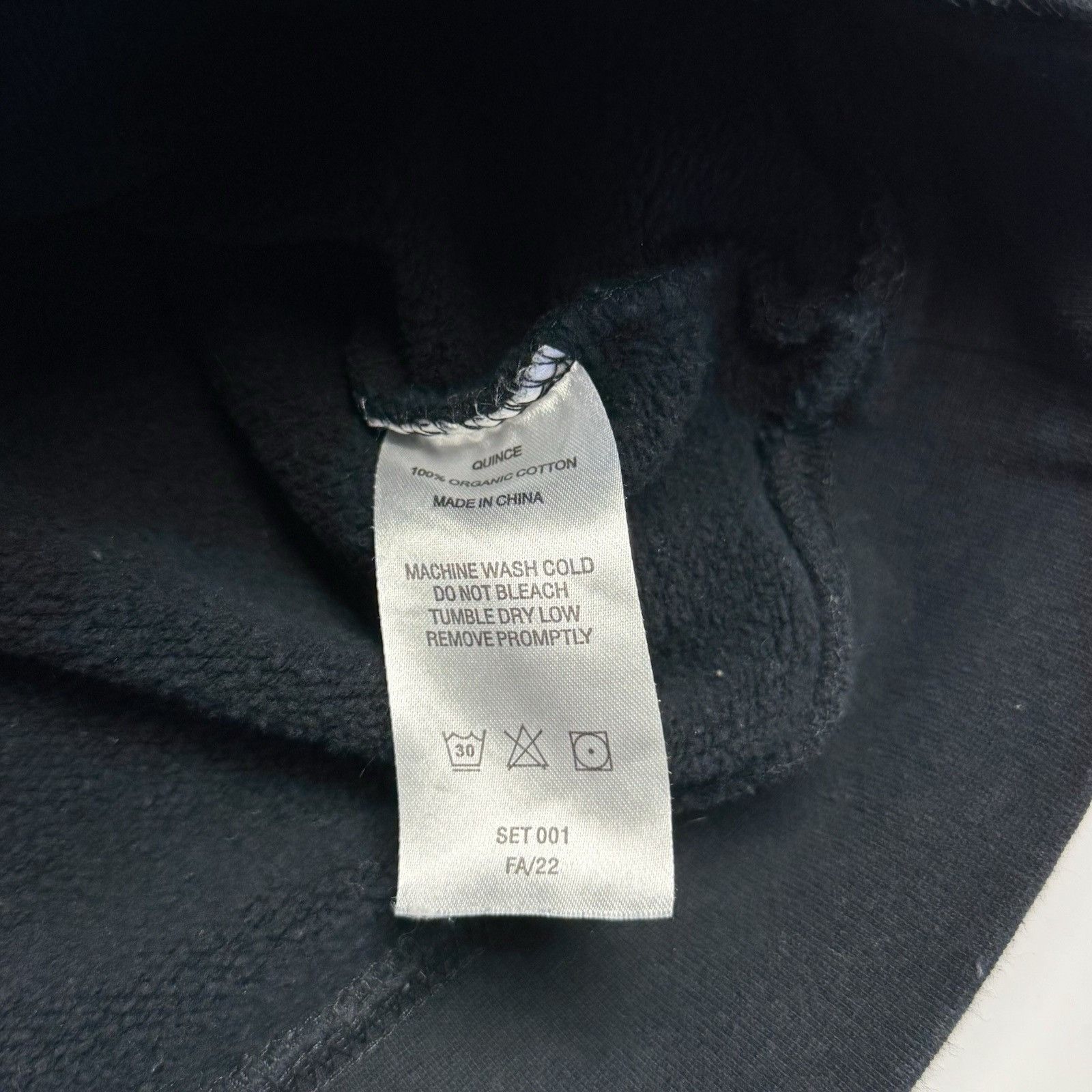 Quince Quince Hoodie Black Blank Sweatshirt Mens Size Small Cotton Size US S / EU 44-46 / 1 - 6 Thumbnail