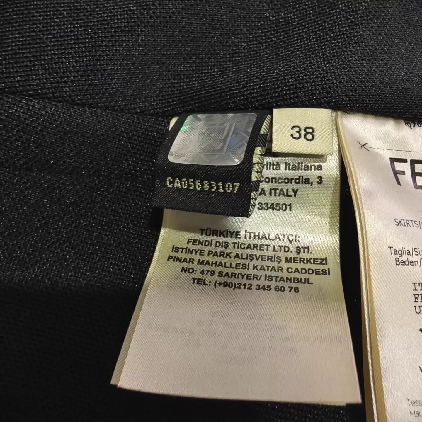 Fendi FENDI Black Side Monogram Skirt Size 38 Size 26" / US 2 / IT 38 - 4 Thumbnail