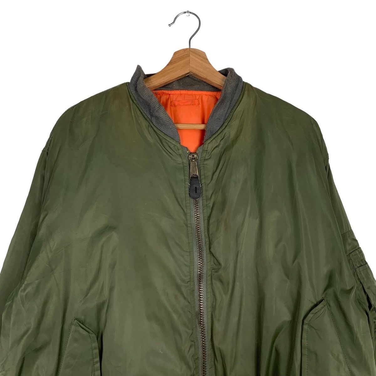 Reversible MA1 Flight Jacket Bomber Jacket #0150-C8