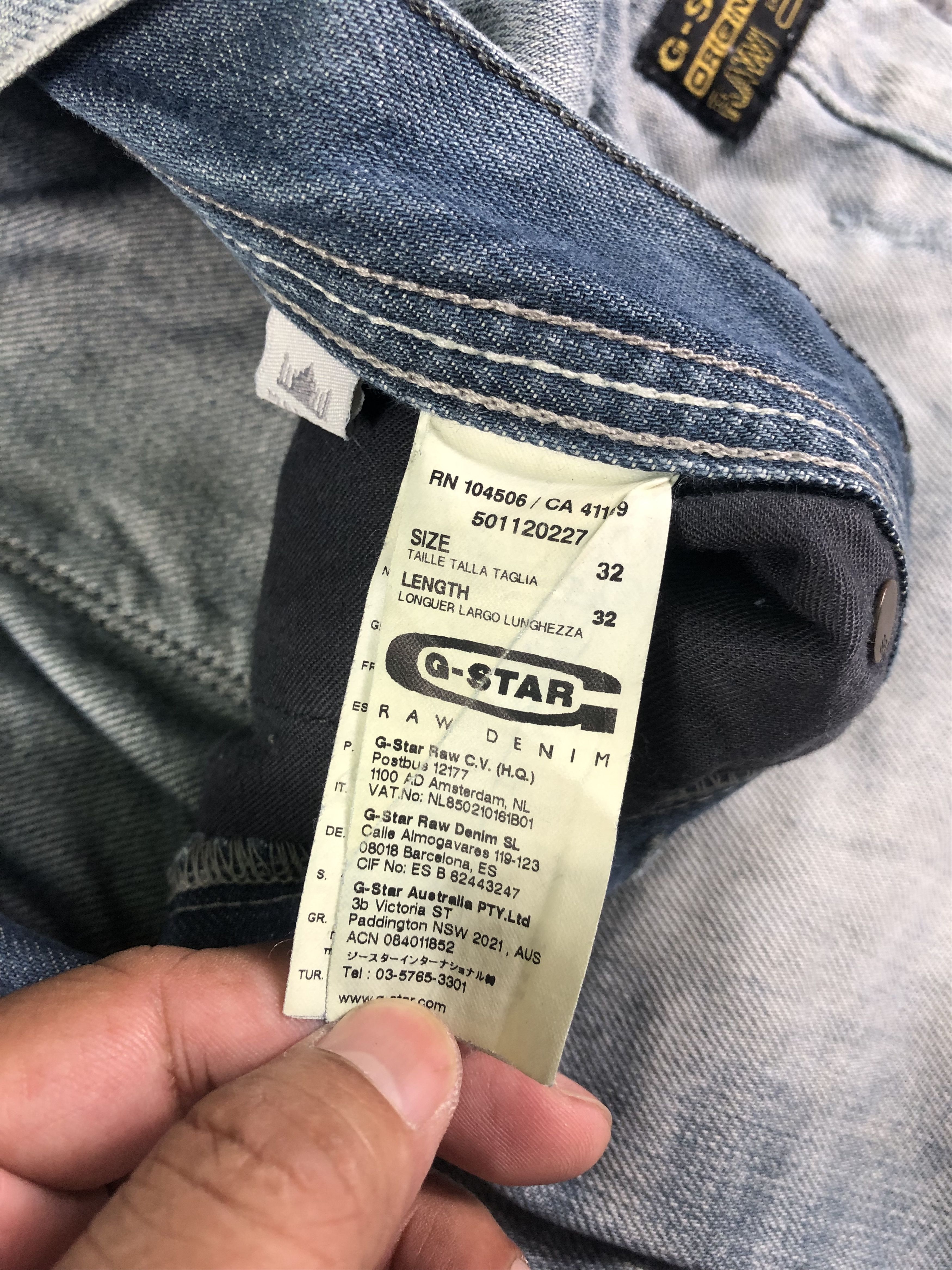 Other Wash Blue G Star Raw Denim Jeans 34x33 Size US 34 / EU 50 - 5 Thumbnail