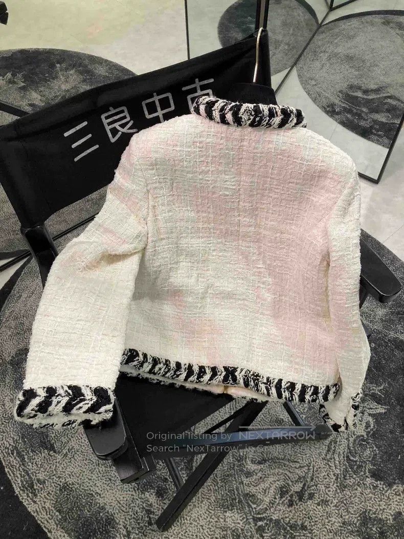 Chanel Chanel Black and white woven stand-up collar jacket Size XXS / US 00 / IT 34 - 2 Thumbnail