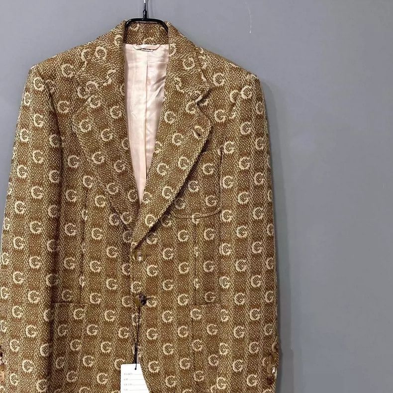 Gucci Gucci Double g full-print tweed coat 2506-Nextarrow Size L / US 10 / IT 46 - 2 Thumbnail