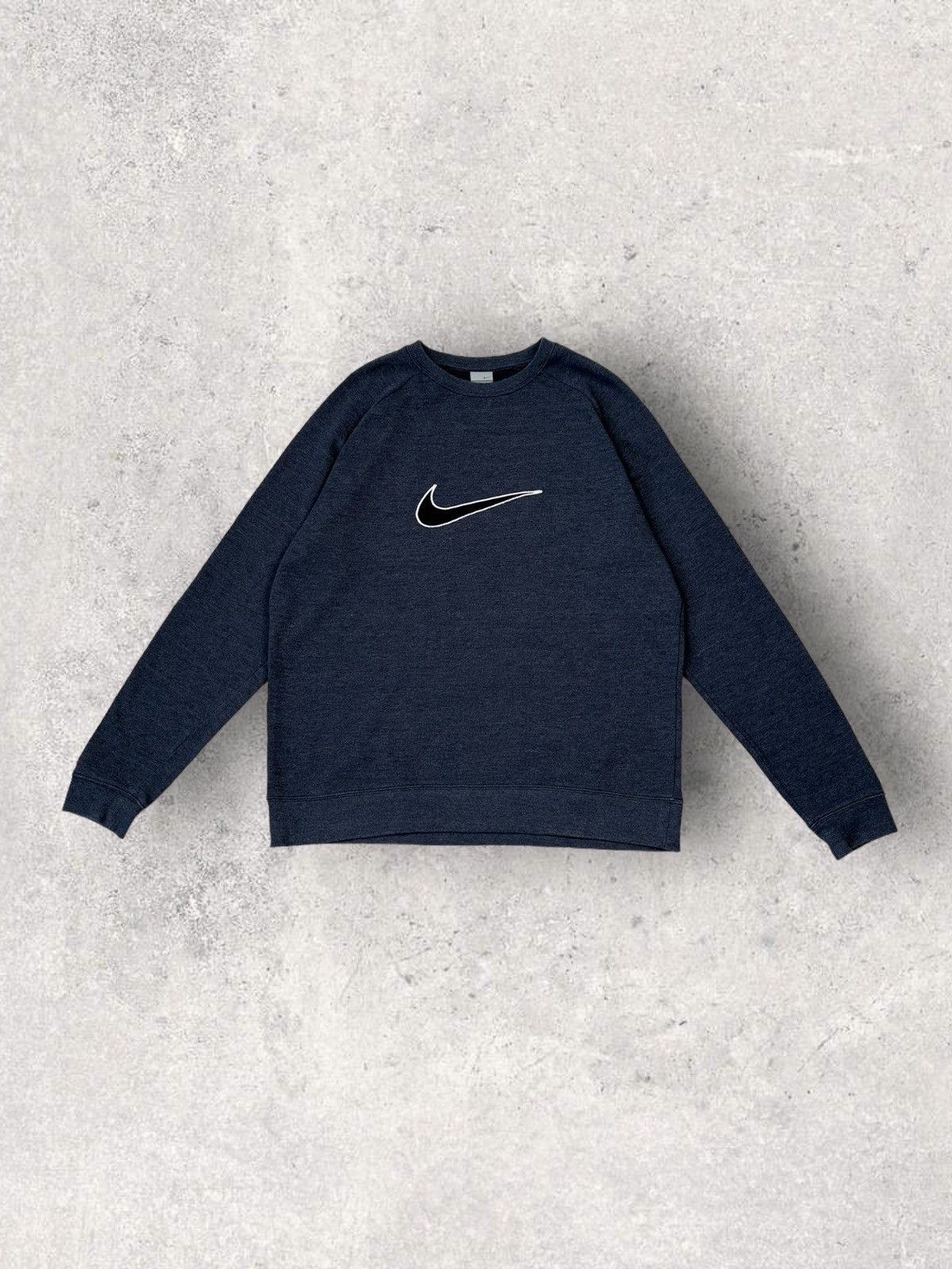 Nike Vintage Y2k Nike Big Swoosh Sweatshirt Oversized Size US XL / EU 56 / 4 - 1 Thumbnail