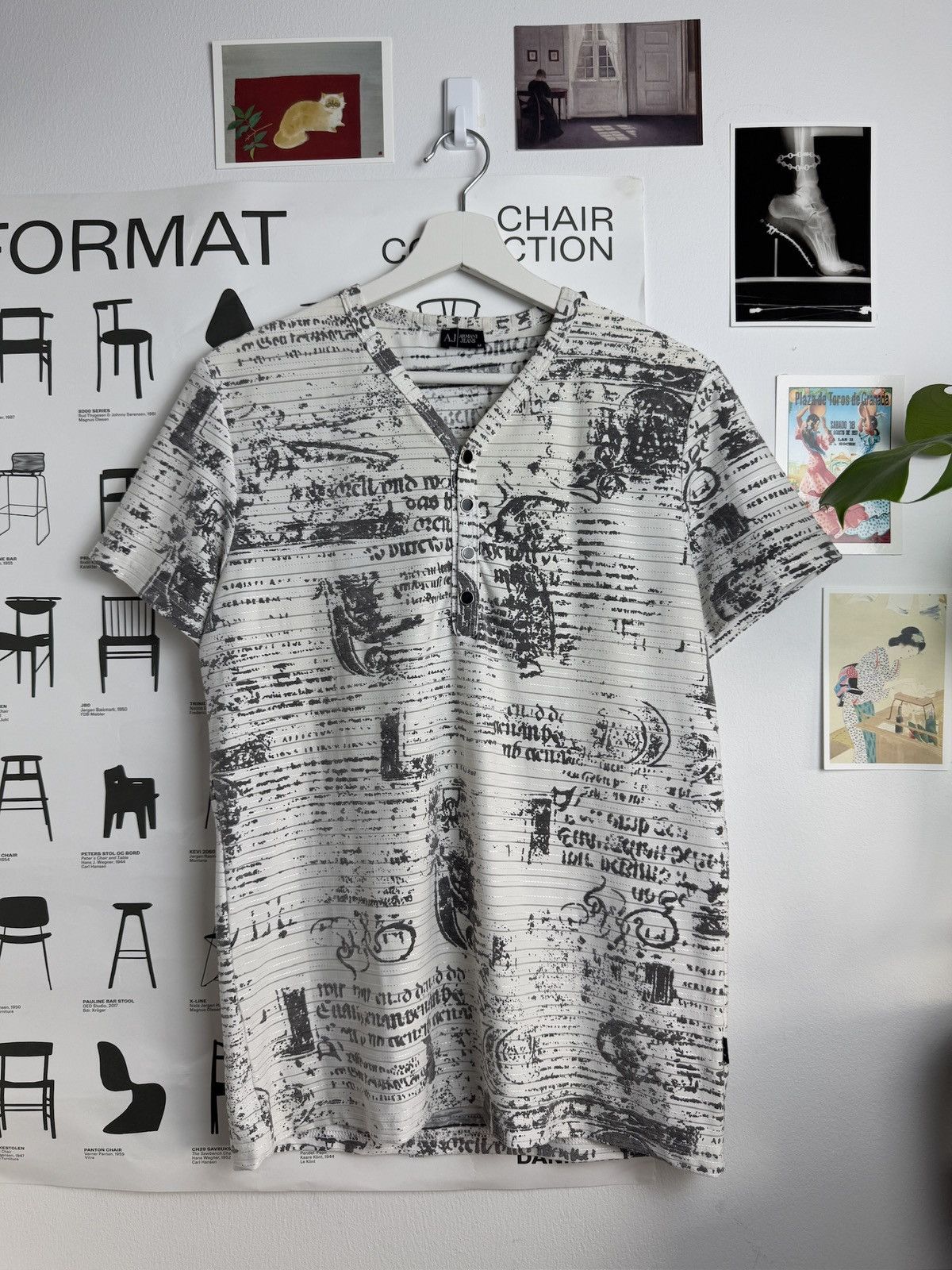 Affliction × Armani VIntage y2k Armani Jeans affliciton style printed t-shirt M Size US M / EU 48-50 / 2 - 1 Thumbnail