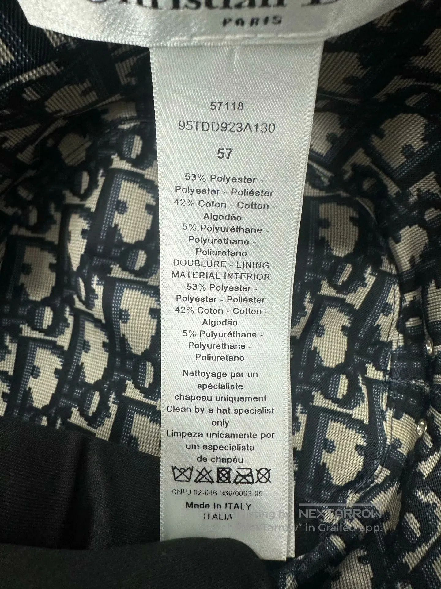 Dior Dior size 57 Double-Sided Monogrammed Old Logo Fisherman's Size ONE SIZE - 7 Thumbnail