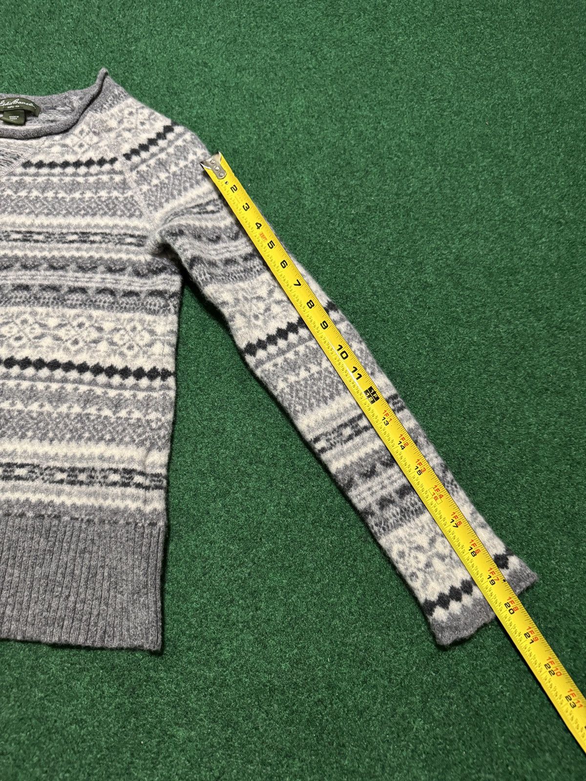 Eddie Bauer Eddie Bauer Nordic Lamb's Wool Elbow Patch Sweater 16x22 Size XS / US 0-2 / IT 36-38 - 7 Thumbnail