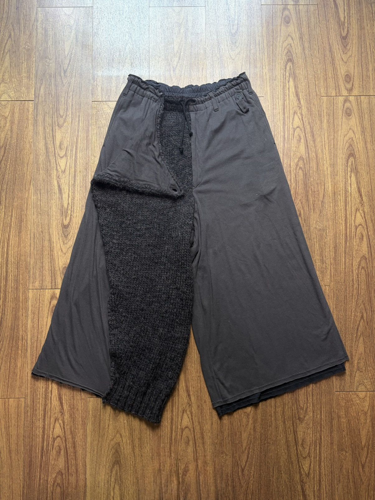 Yohji Yamamoto AW15 Yohji Yamamoto Pour Homme Hybrid Wool Wrap Skirt Pants Size US 32 / EU 48 - 2 Thumbnail