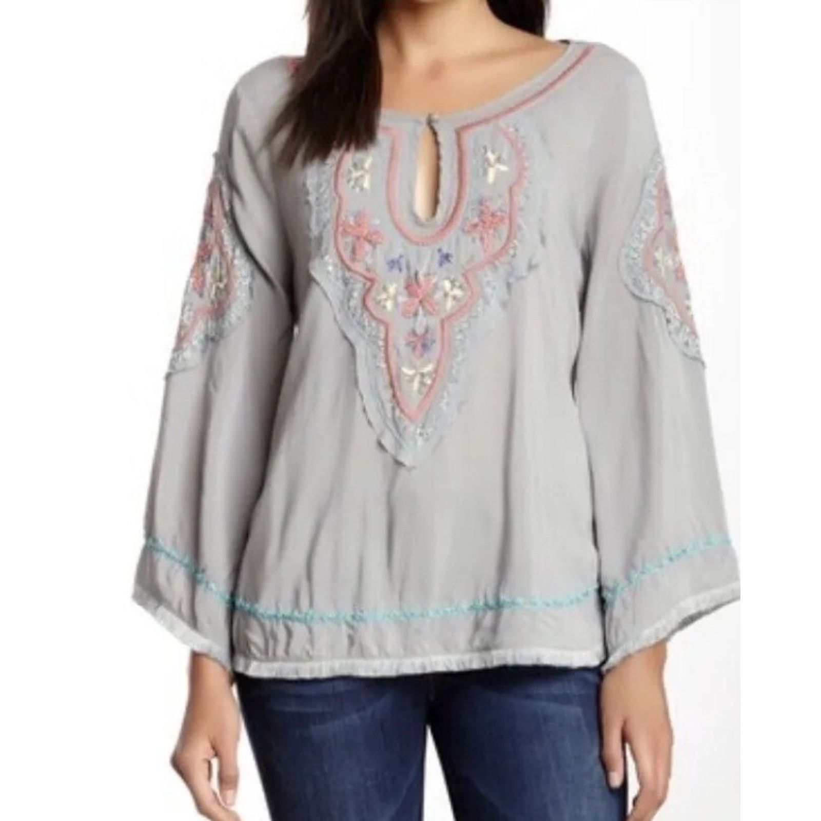 & Other Stories Love Stitch Embroidered Top Size L Women Blouse A003283 Size L / US 10 / IT 46 - 1 Thumbnail