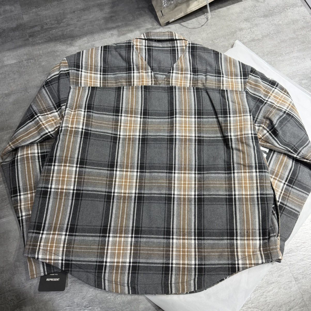 Represent Clo. Represent Quilted Flannel Shirt Grey Check Size US M / EU 48-50 / 2 - 3 Thumbnail