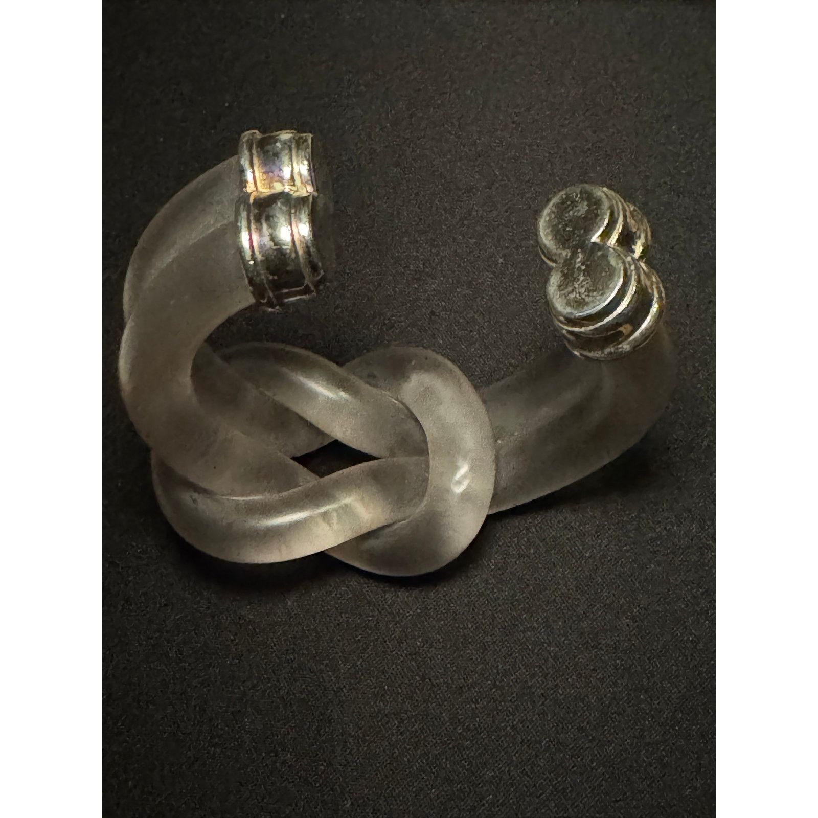 Other Frosted Lucite Pretzel Knot Cuff Bracelet Dorothy Thorpe? Size ONE SIZE - 5 Thumbnail
