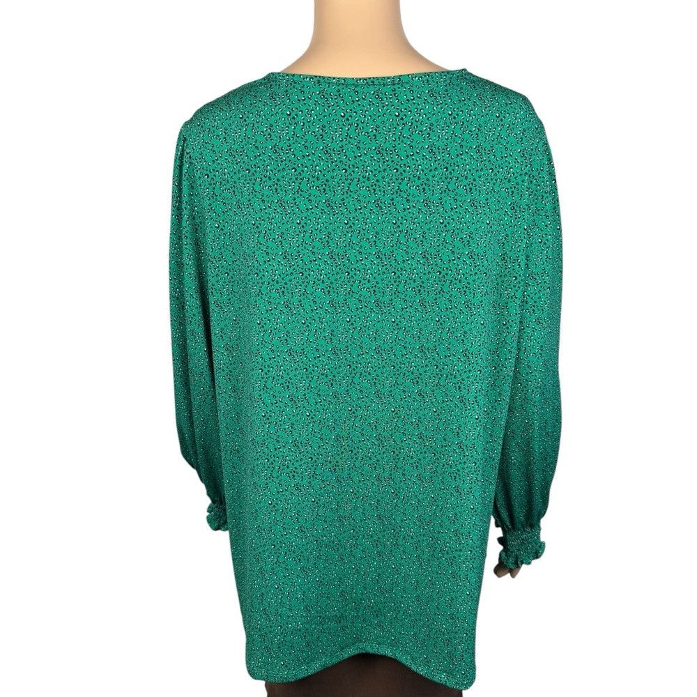Adrianna Papell NWT New $79 Adrianna Papell Green Cheetah Print Long Sleeve Size XXL / US 16-18 / IT 52-54 - 4 Thumbnail