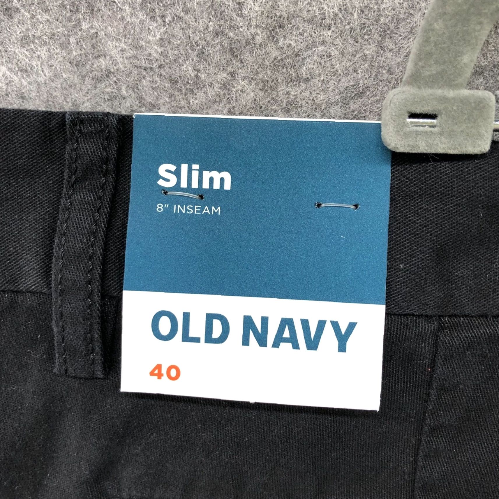Old Navy NWT Old Navy Chino Shorts 40 Black 8'' Inseam Flat Front Stretch Mens Casual Size US 40 / EU 56 - 3 Thumbnail