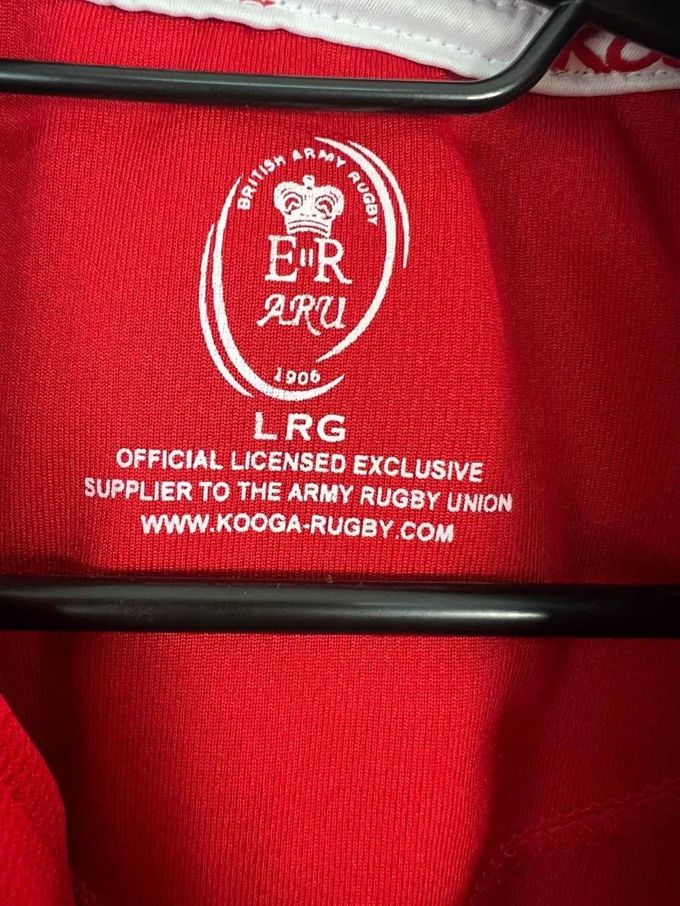 Other BRITISH ARMY RUGBY UNION SHIRT KOOGA RED SODEXO JERSEY Sz L Size US L / EU 52-54 / 3 - 3 Thumbnail
