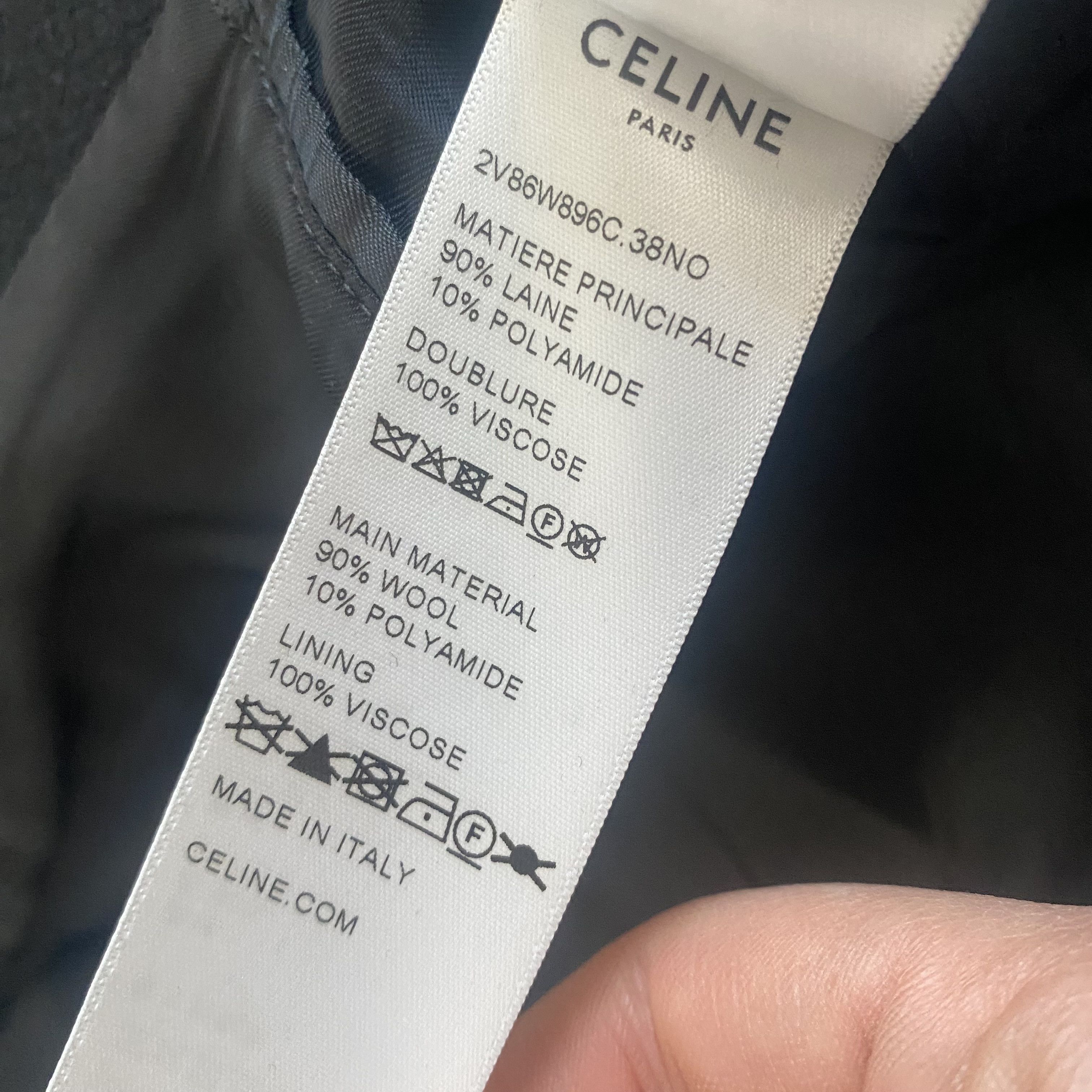 Celine Celine Teddy Jacket Black Textured Wool Varsity Prep 54 Size US L / EU 52-54 / 3 - 9 Thumbnail