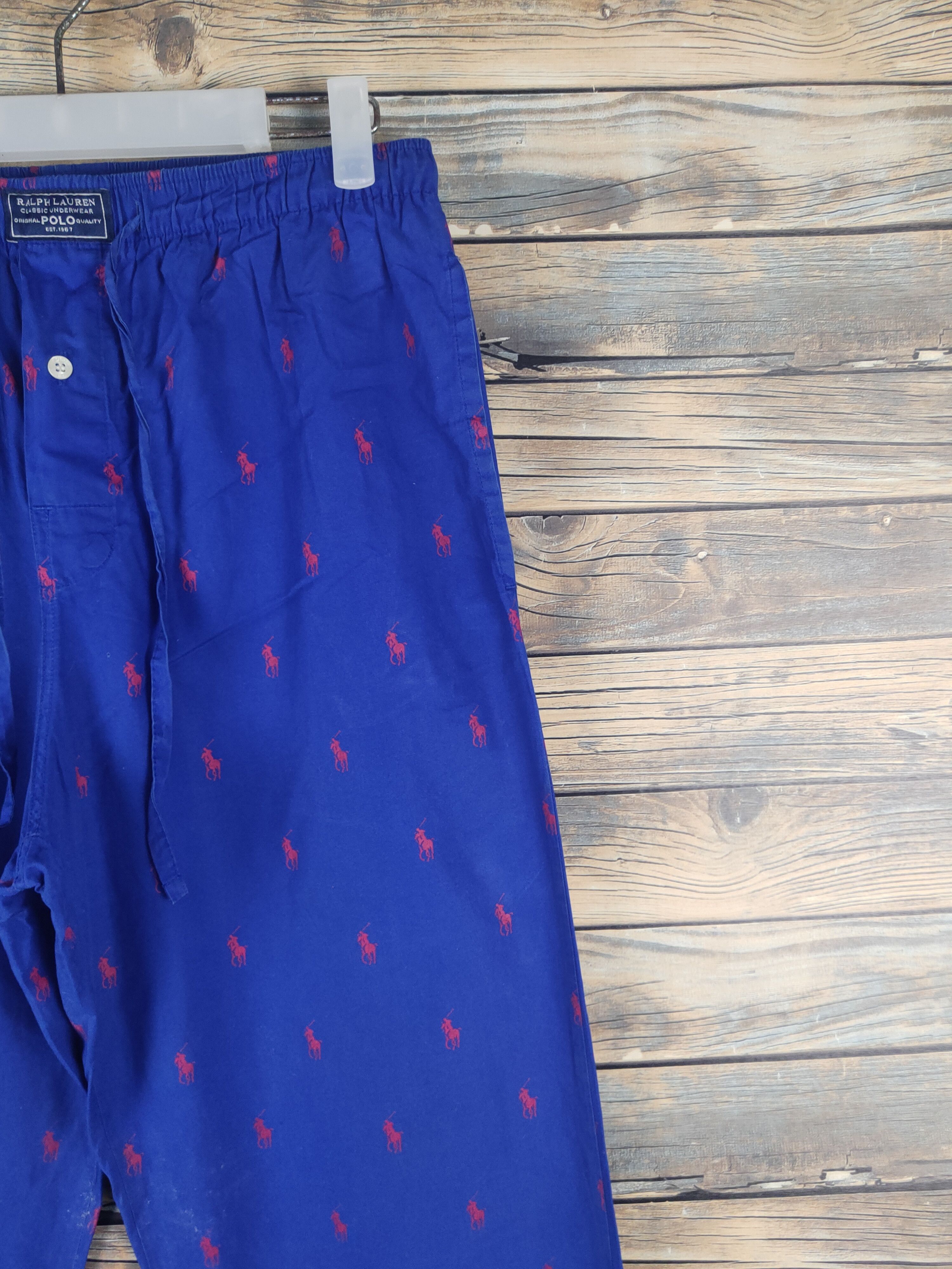 Polo Ralph Lauren DL Polo Ralph Lauren Blue Sleep Pants #46-014 Size US 28 / EU 44 - 5 Thumbnail