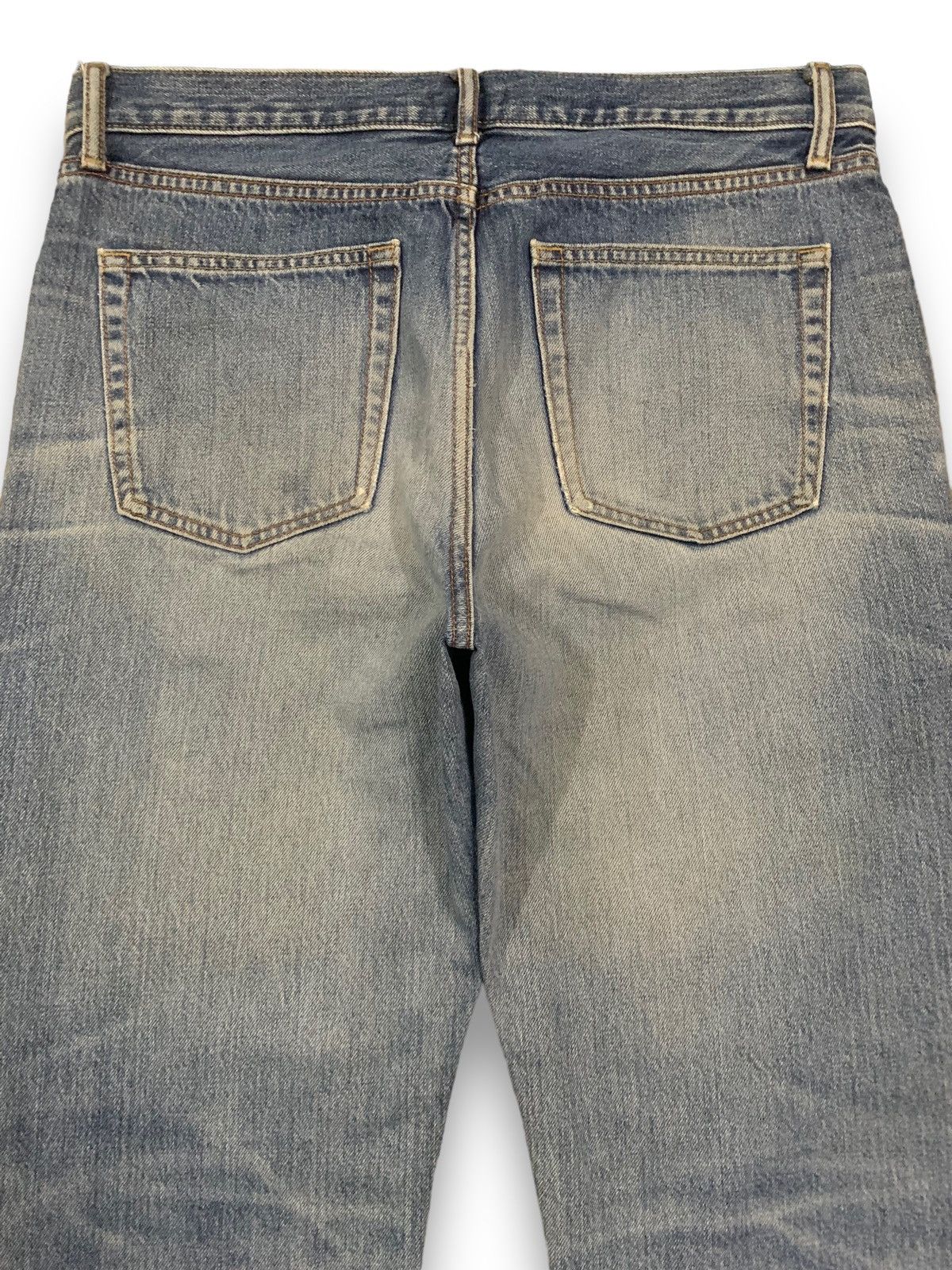 Jun Takahashi Vintage Y2K Uniqlo Blue Wash Regular Straight Ripped Jeans Size US 34 / EU 50 - 10 Thumbnail