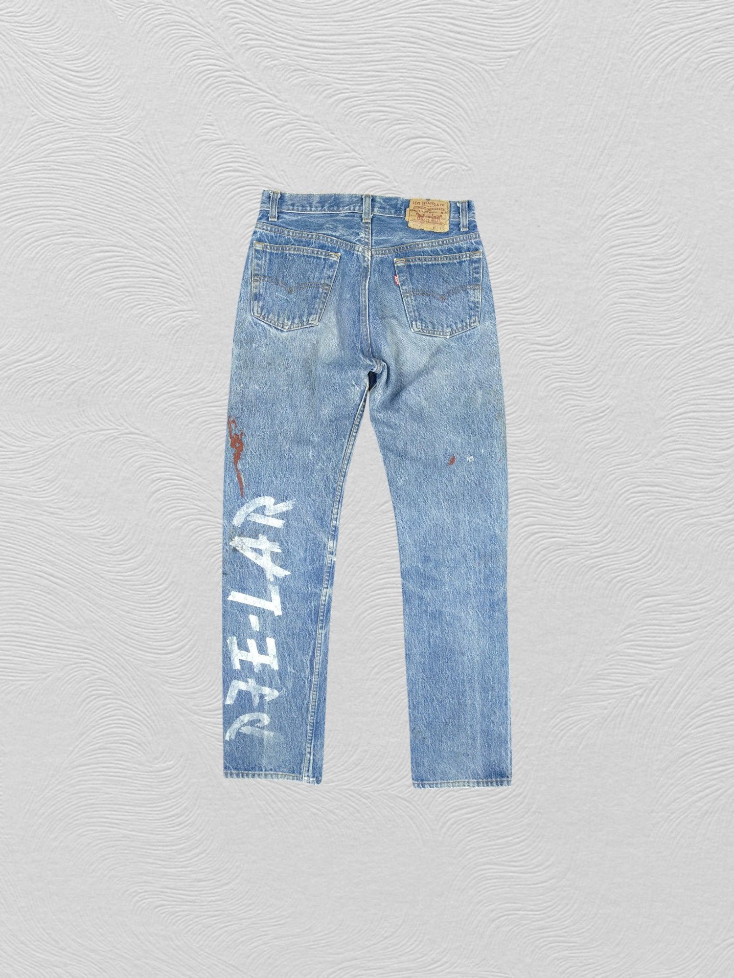 Japanese Brand Vintage Levi's 501 Paint Stain Denim 29 x 32 -JN767 Size US 29 - 2 Thumbnail
