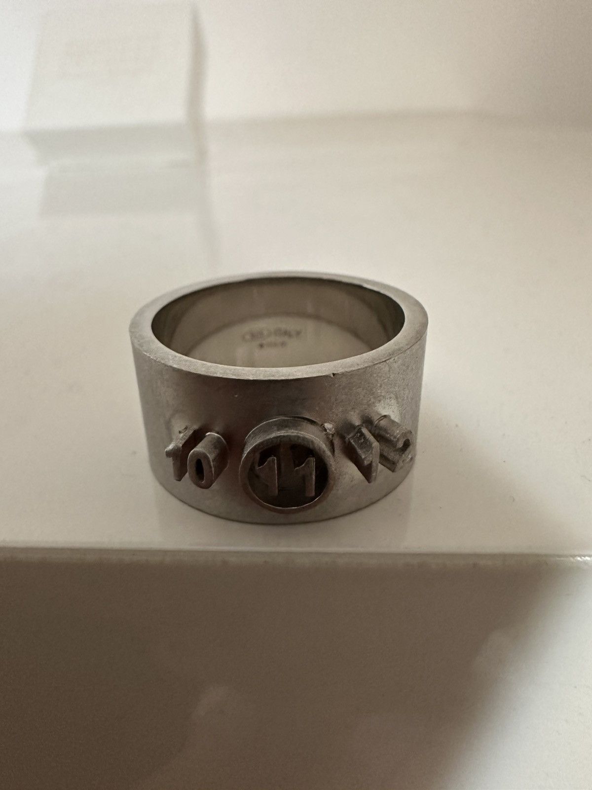 Maison Margiela MAISON MARGIELA Men’s Unisex Number Logo Ring 925 Silver! Size ONE SIZE - 2 Thumbnail
