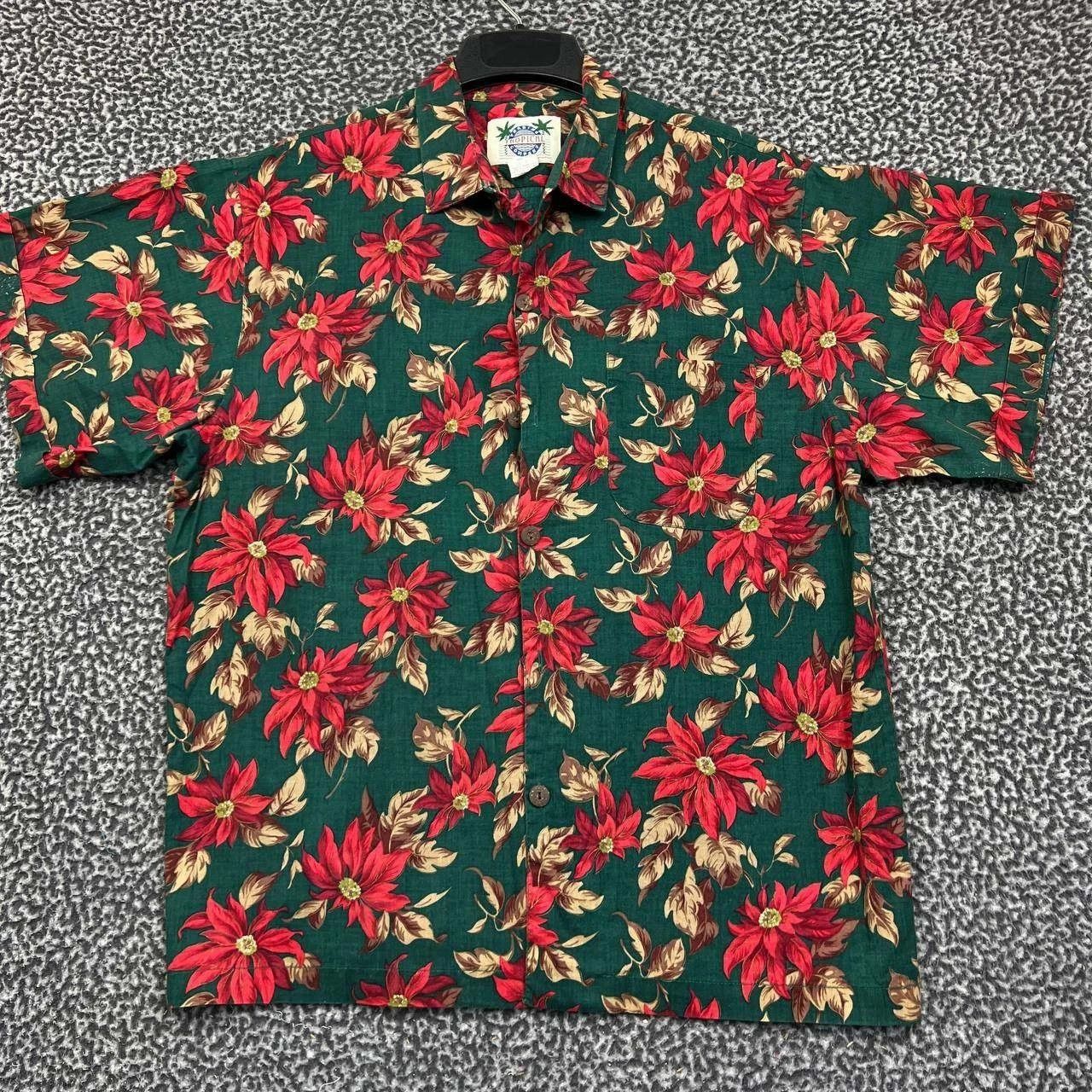 Other Tropical Shirt XL Hawaiian Floral Button Up Cotton Collared Size US XL / EU 56 / 4 - 1 Thumbnail