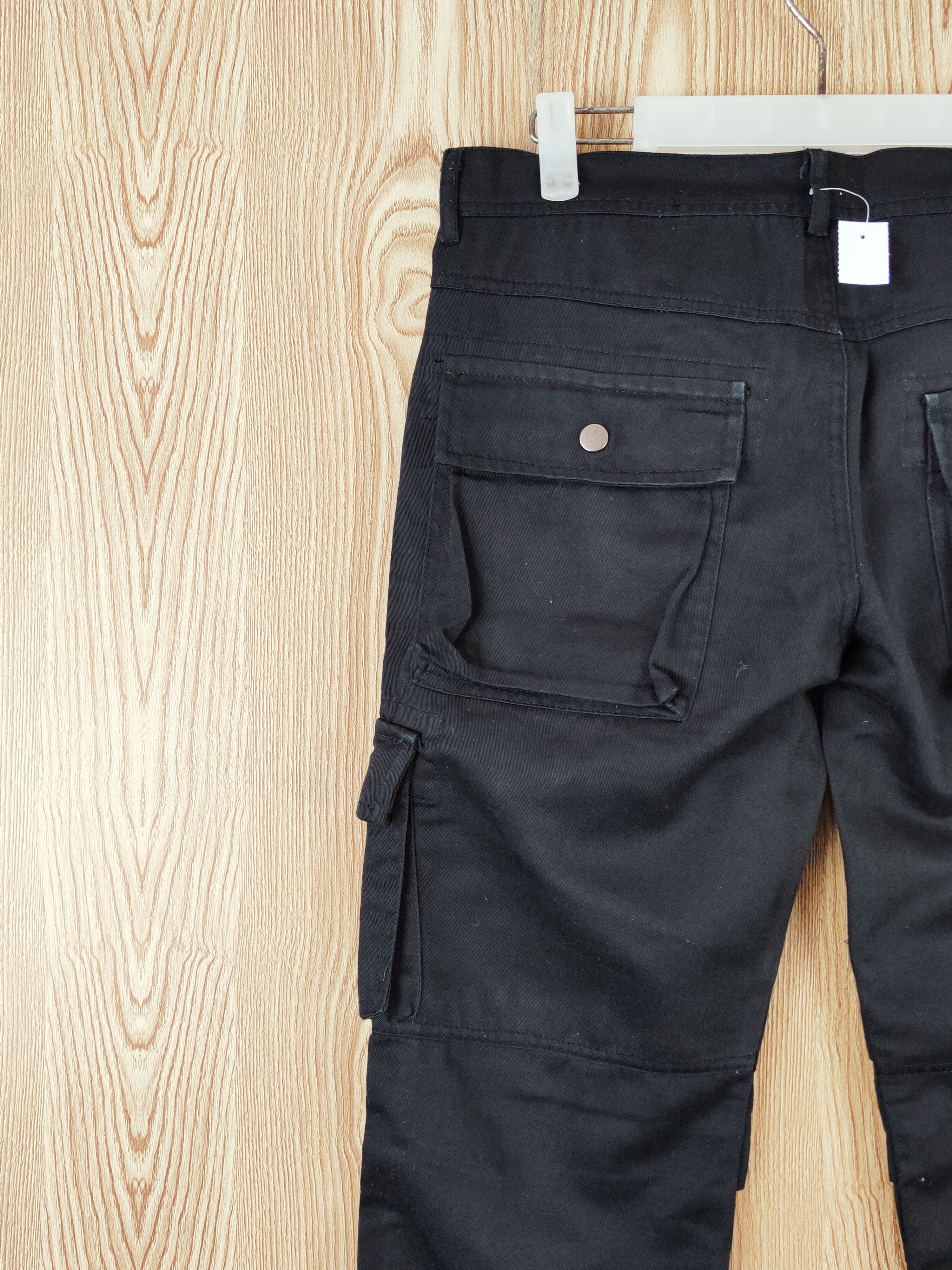 Japanese Brand D Sparlele Black Multipocket Tactical Cargo Pants #W905 Size US 31 - 8 Thumbnail