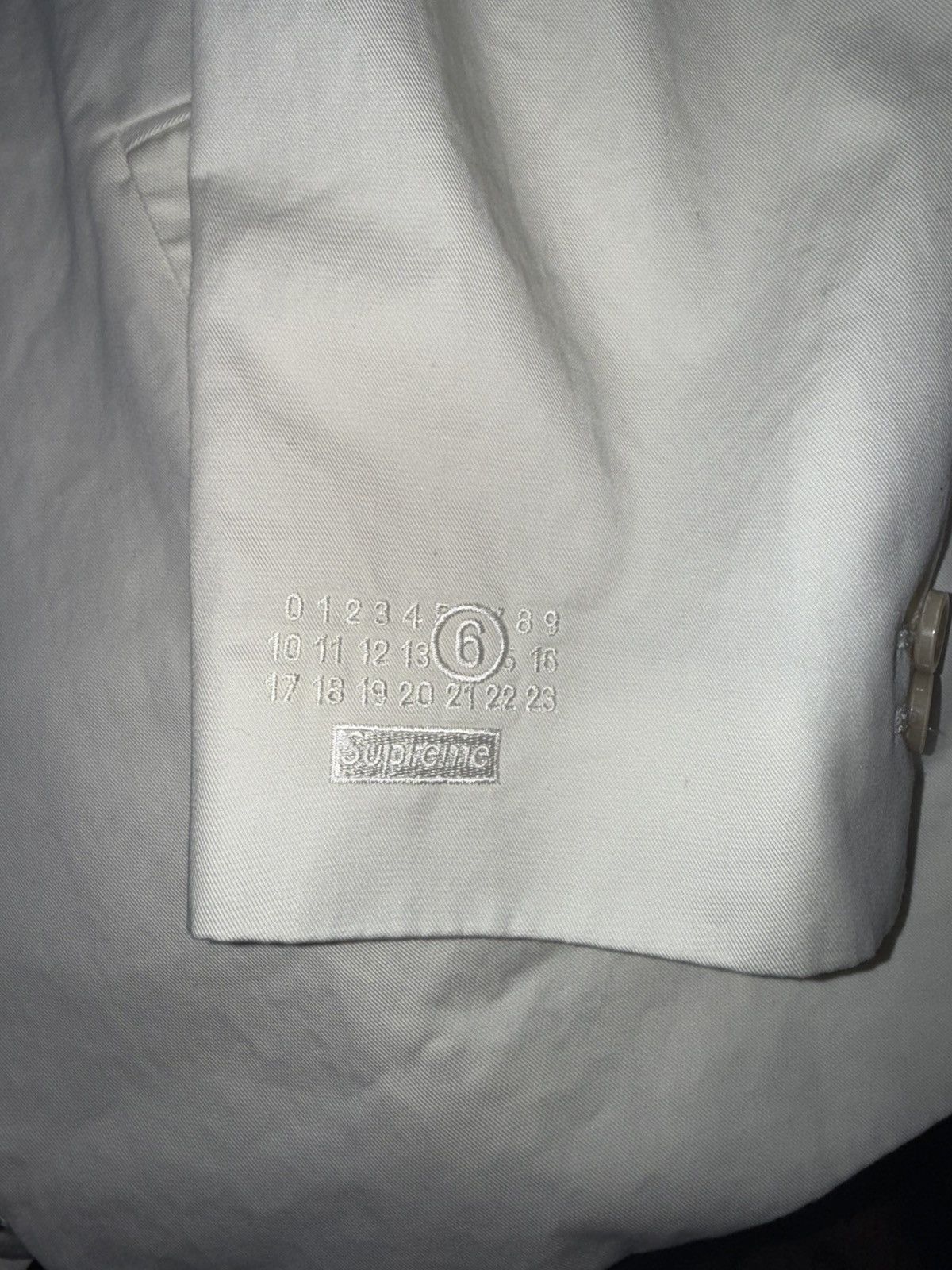 Maison Margiela × Supreme Supreme x MM6 Maison Margiela Washed Cotton Suit 'Cream' Size 36R - 4 Thumbnail
