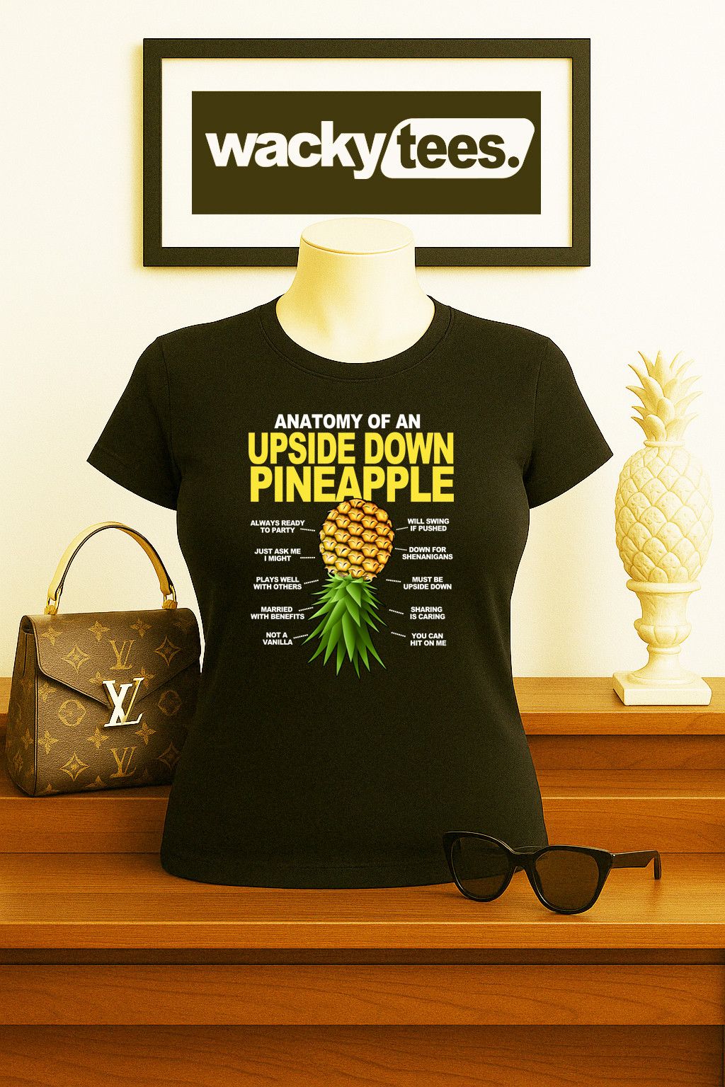 Other Anatomy of an Upside Down Pineapple Funny Graphic Tee Shirt Size US S / EU 44-46 / 1 - 5 Thumbnail