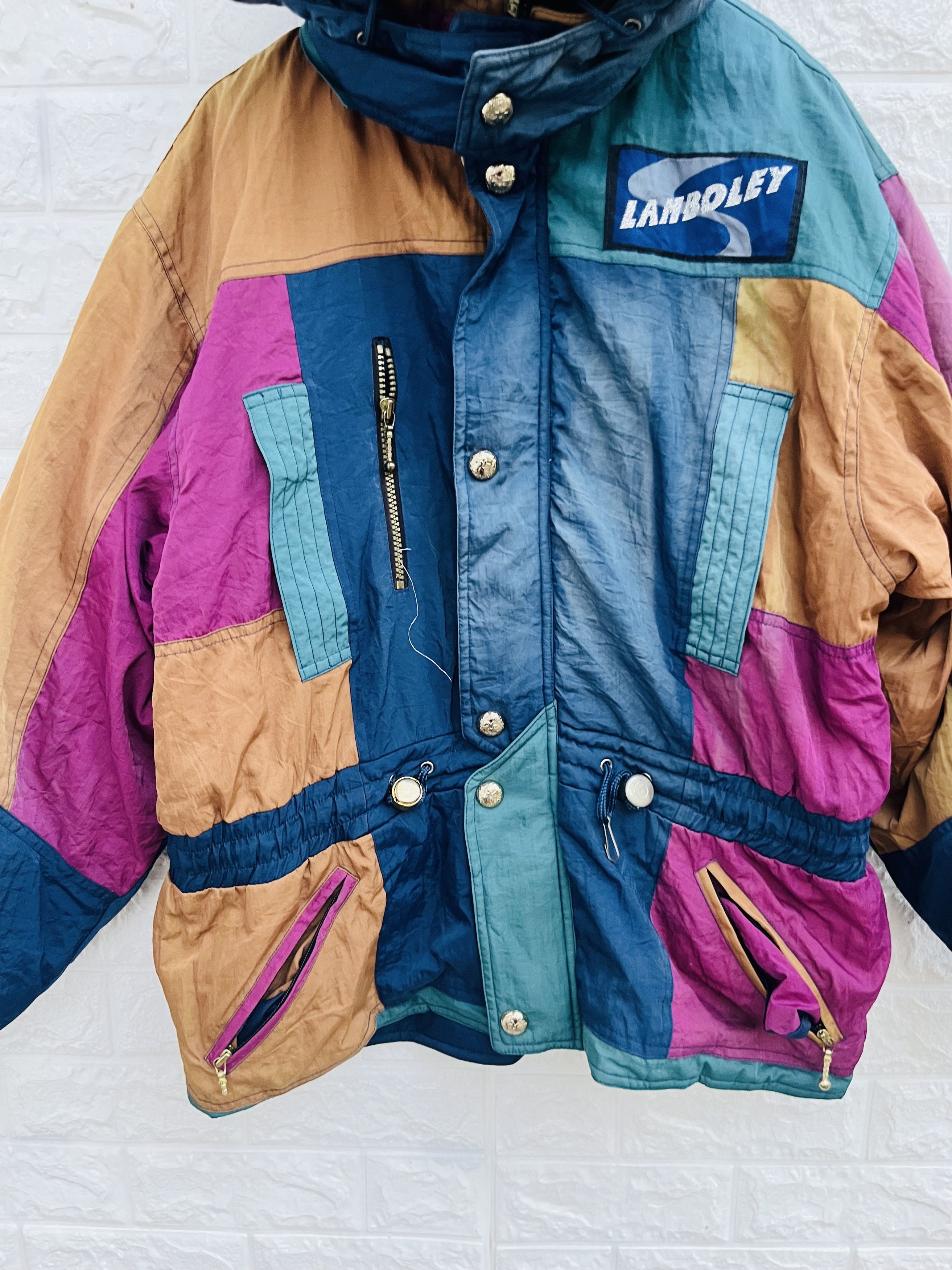 Japanese Brand Vintage Lamboley Multicolour Streetwear Style Ski Jacket Size US L / EU 52-54 / 3 - 4 Thumbnail