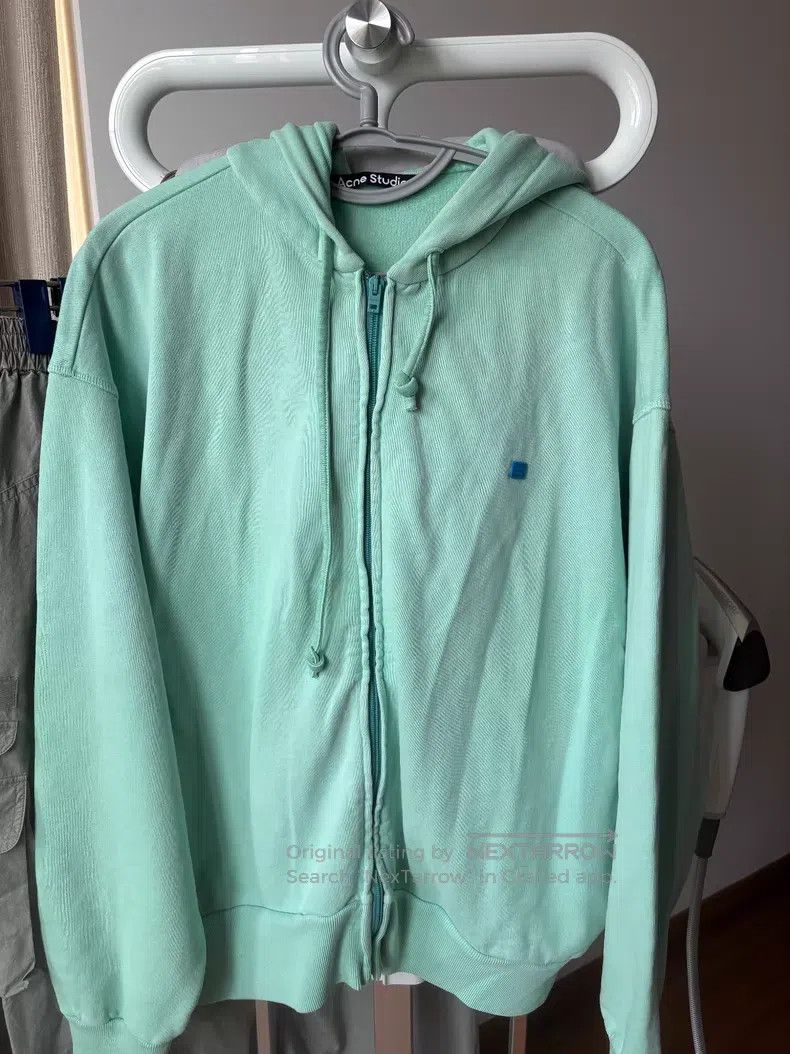 Acne Studios Acne Studios Green zip-up hooded sweatshirt Size S / US 4 / IT 40 - 1 Thumbnail