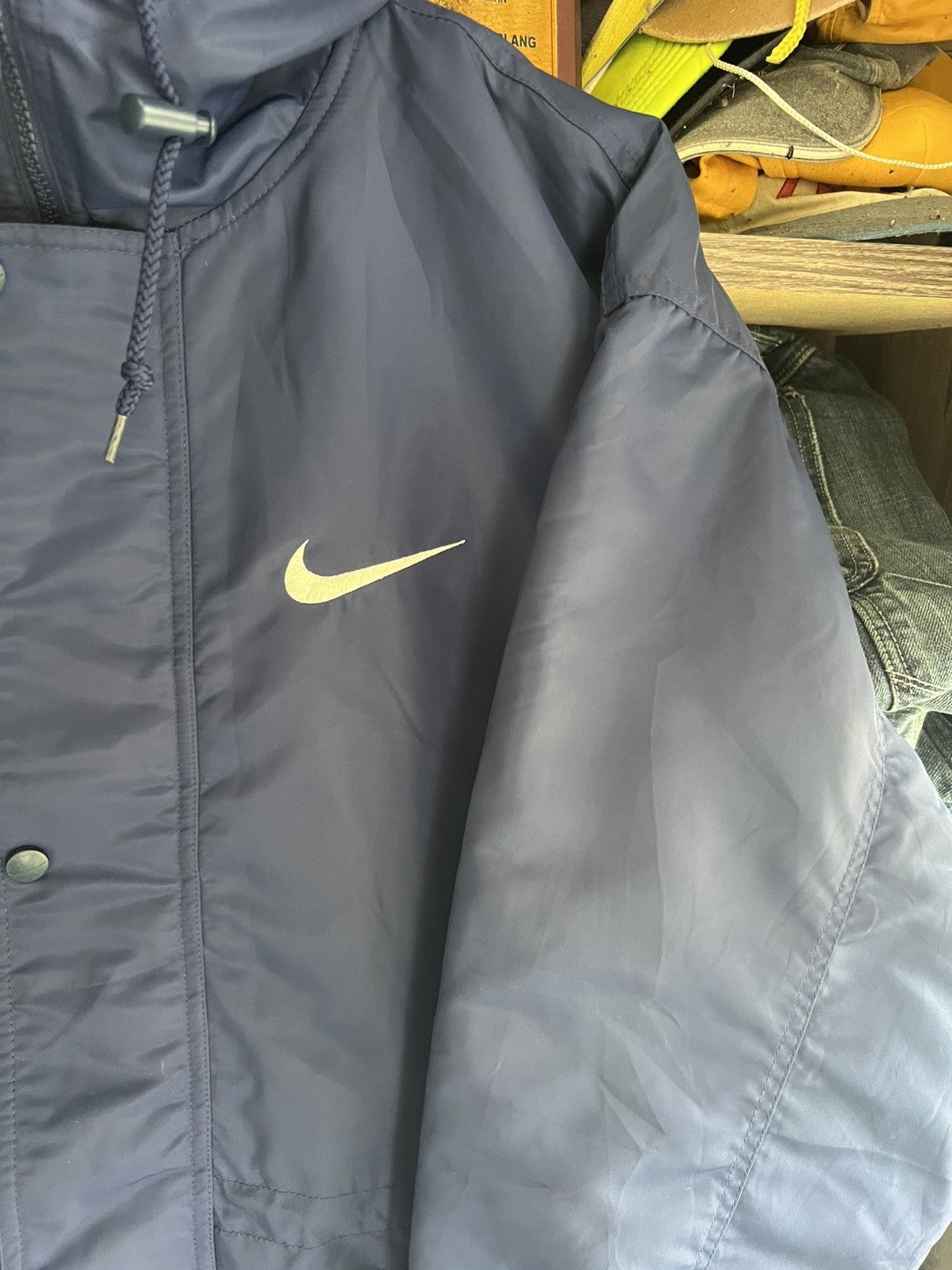 Nike 🔥Vintage Nike Big Swoosh Sherpa Hoodie Jacket Size US XL / EU 56 / 4 - 5 Thumbnail