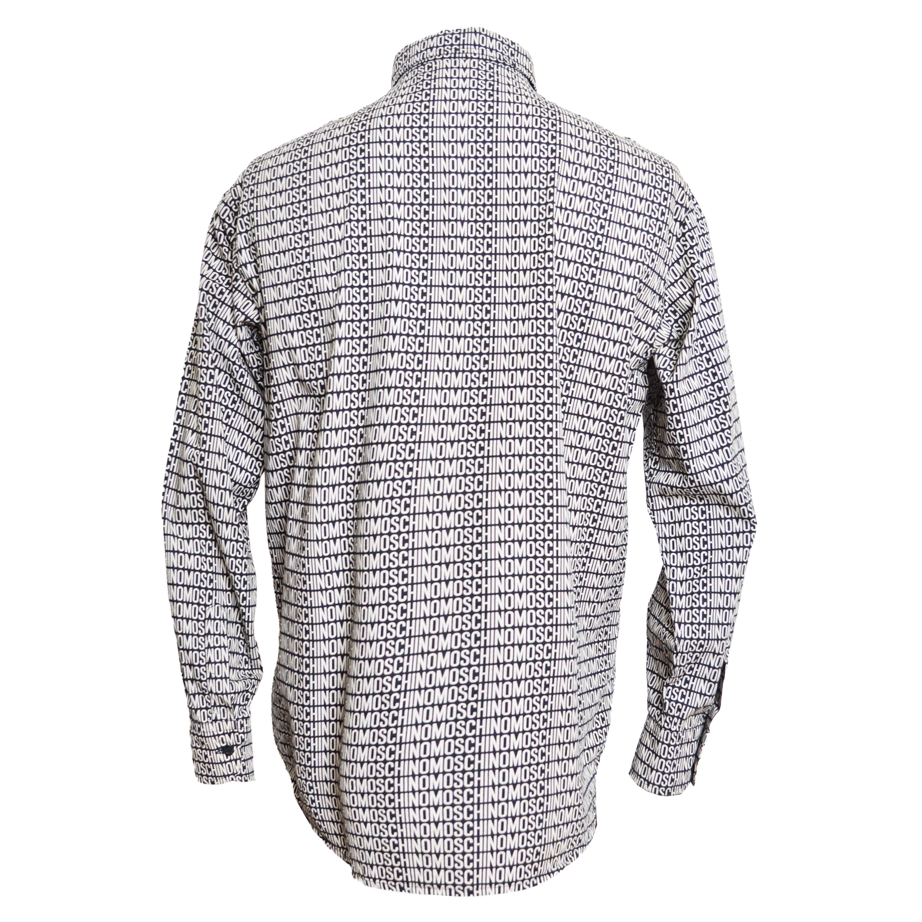 Moschino Moschino Jeans Monogram Long Sleeve Shirt Size US M / EU 48-50 / 2 - 3 Thumbnail