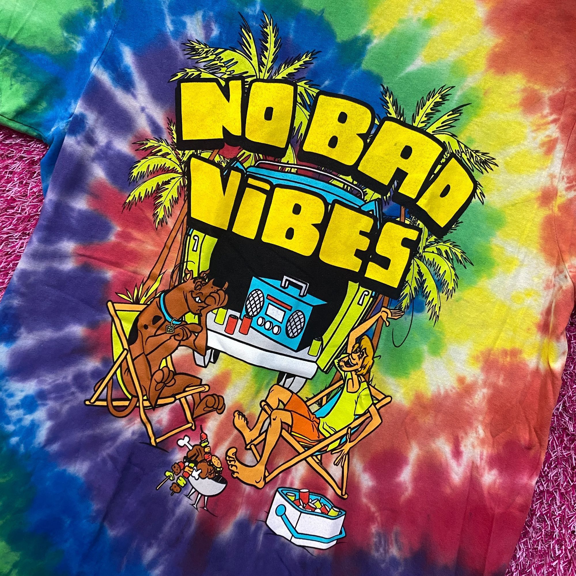 Cartoon Network Scooby Doo No Bad Vibes tiedye Tshirt size medium Size US M / EU 48-50 / 2 - 4 Thumbnail