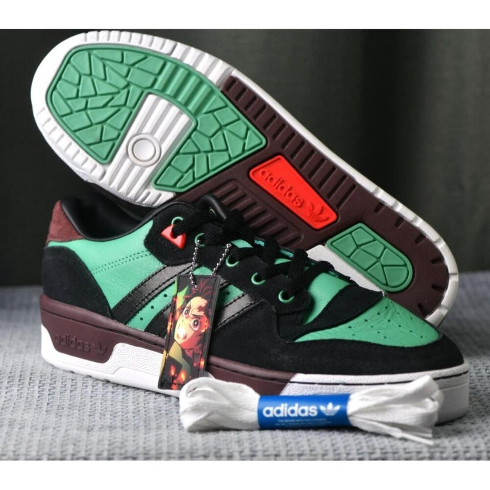 Adidas Demon Slayer x adidas Rivalry Low “Tanjiro” | JI3312 Size US 8.5 / EU 41-42 - 2 Thumbnail