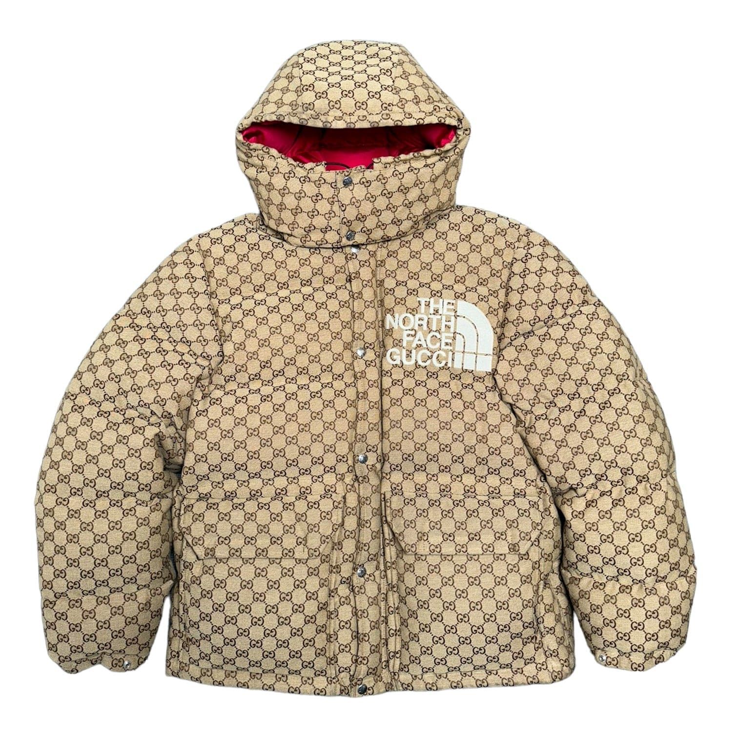 Gucci x The North Face Print Down Jacket Beige Ebony | Grailed