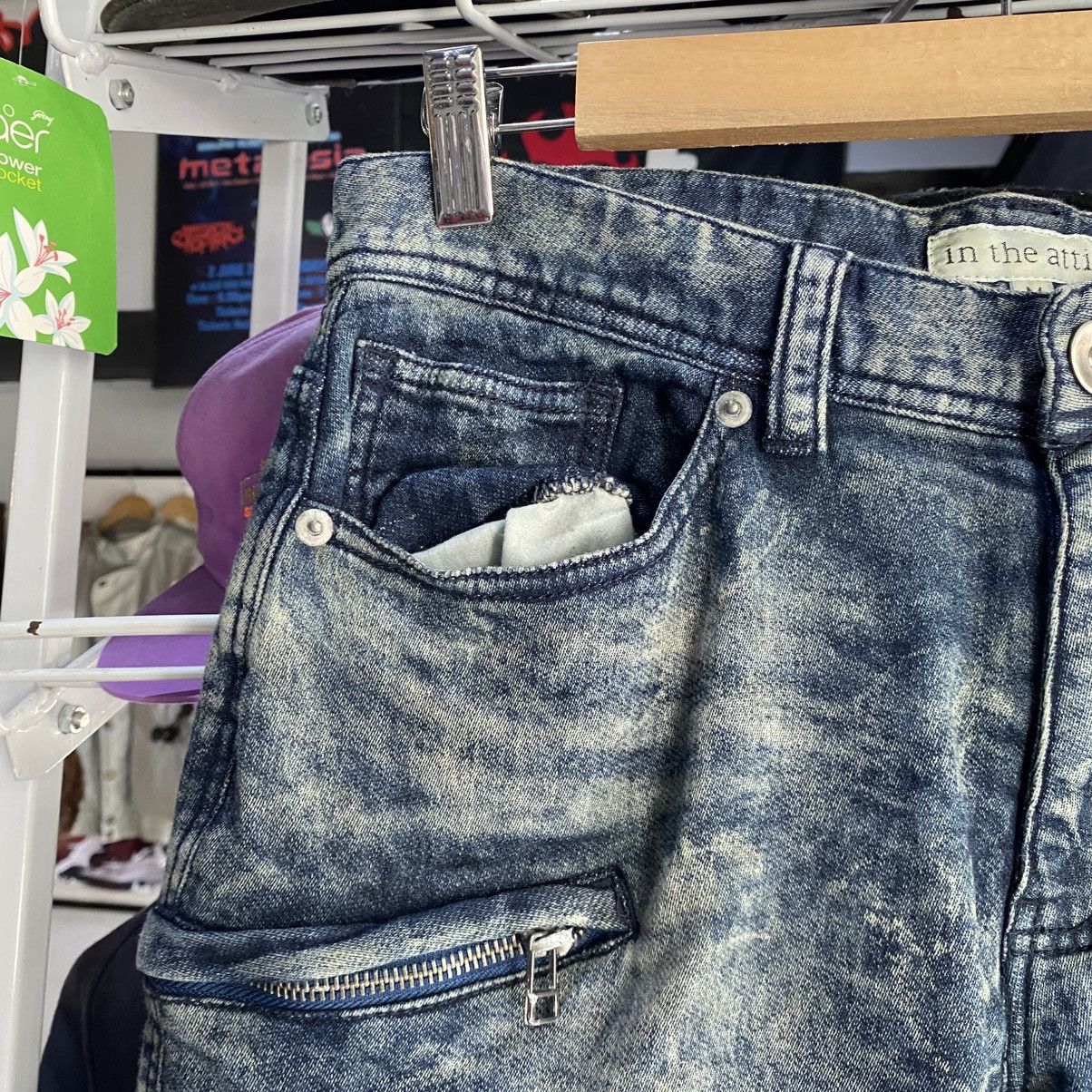 In The Attic × Japanese Brand × Seditionaries IN THE ATTIC Cargo Shorts Pants MultiPocket Denim Acid Wash Size US 30 / EU 46 - 10 Thumbnail