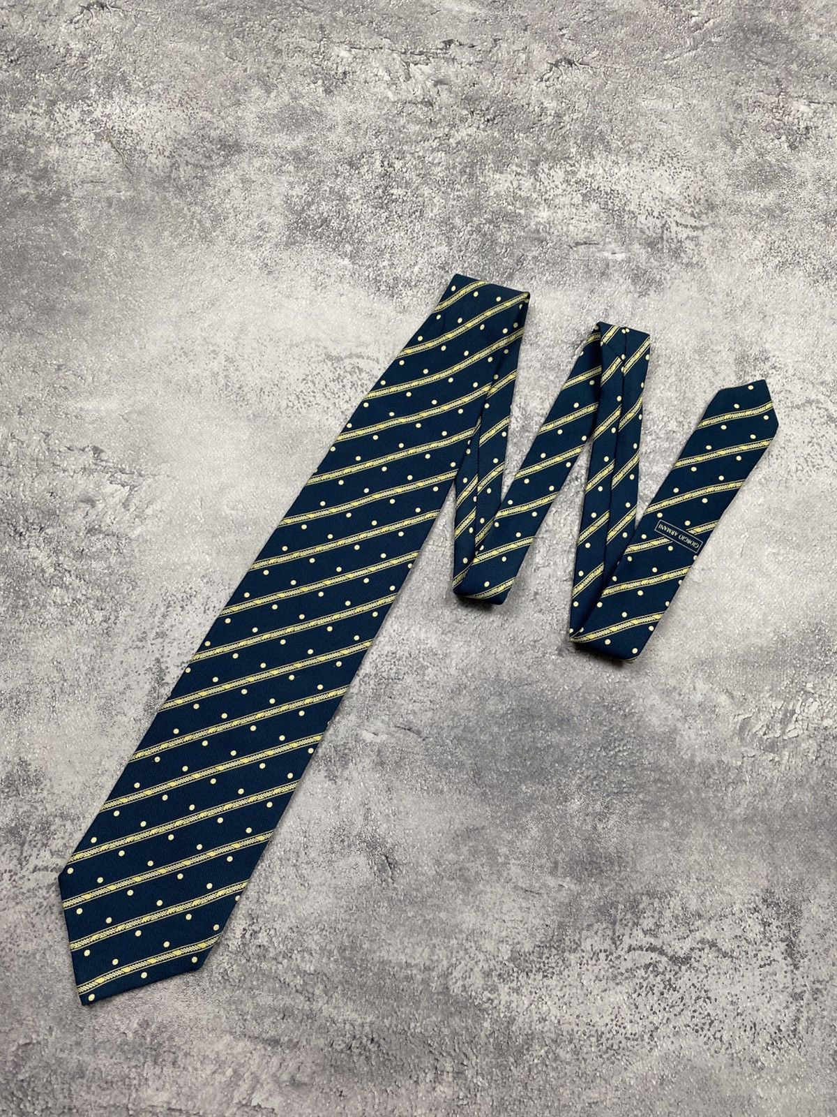 Armani Vintage Giorgio Armani Men's Silk Tie Cravatte Polka Dot Size ONE SIZE - 3 Thumbnail