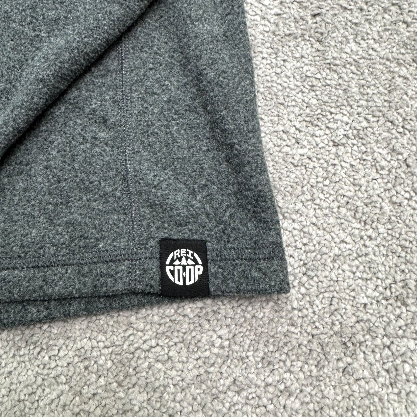 Vintage REI Co-Op 1/4 Zip Pullover Jacket Womens Medium Charcoal Gray Fleece Outdoor Size XL / US 12-14 / IT 48-50 - 5 Thumbnail