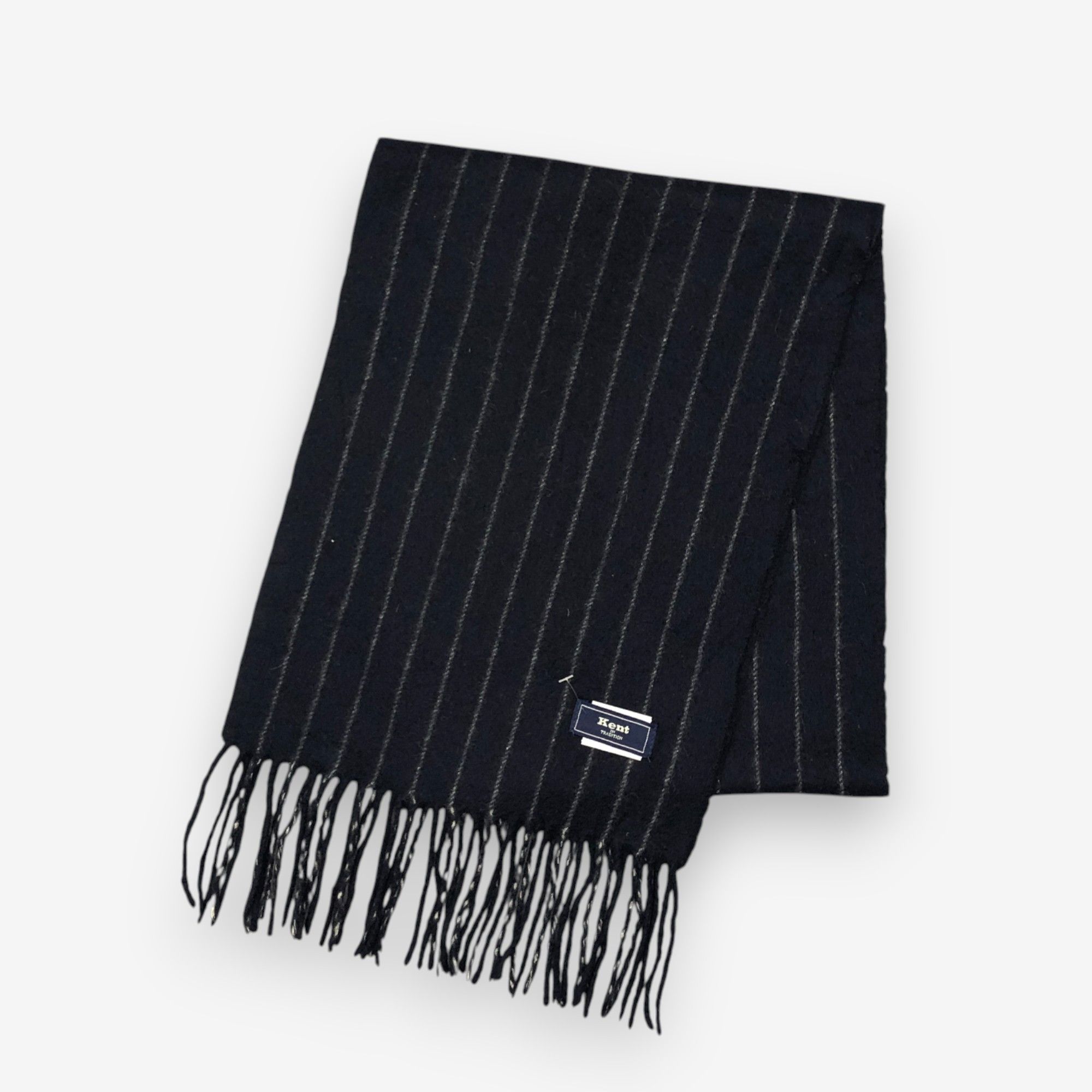 Japanese Brand Vintage Kent Scarf Muffler Wool Fringe Winter Scarves Size ONE SIZE - 3 Thumbnail