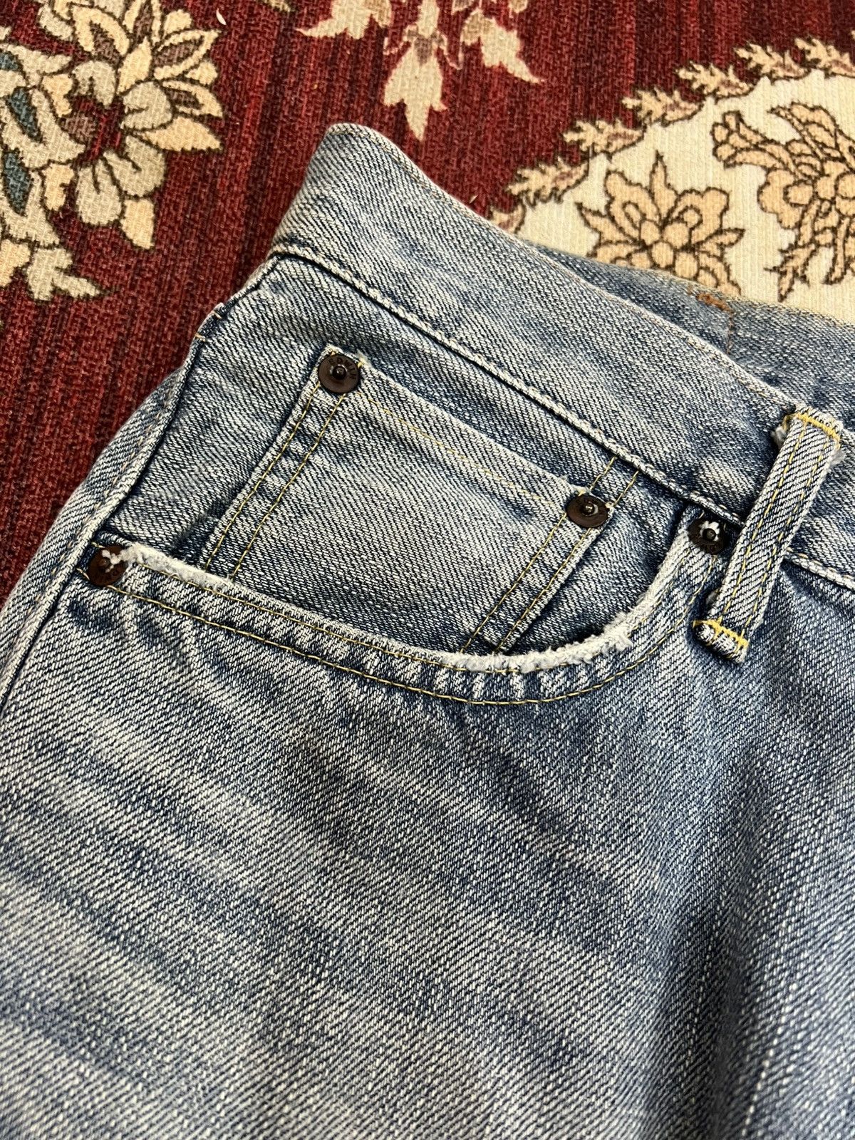 Edwin Vintage Edwin 505zx Selvedge Faded Jean Size US 31 - 8 Thumbnail
