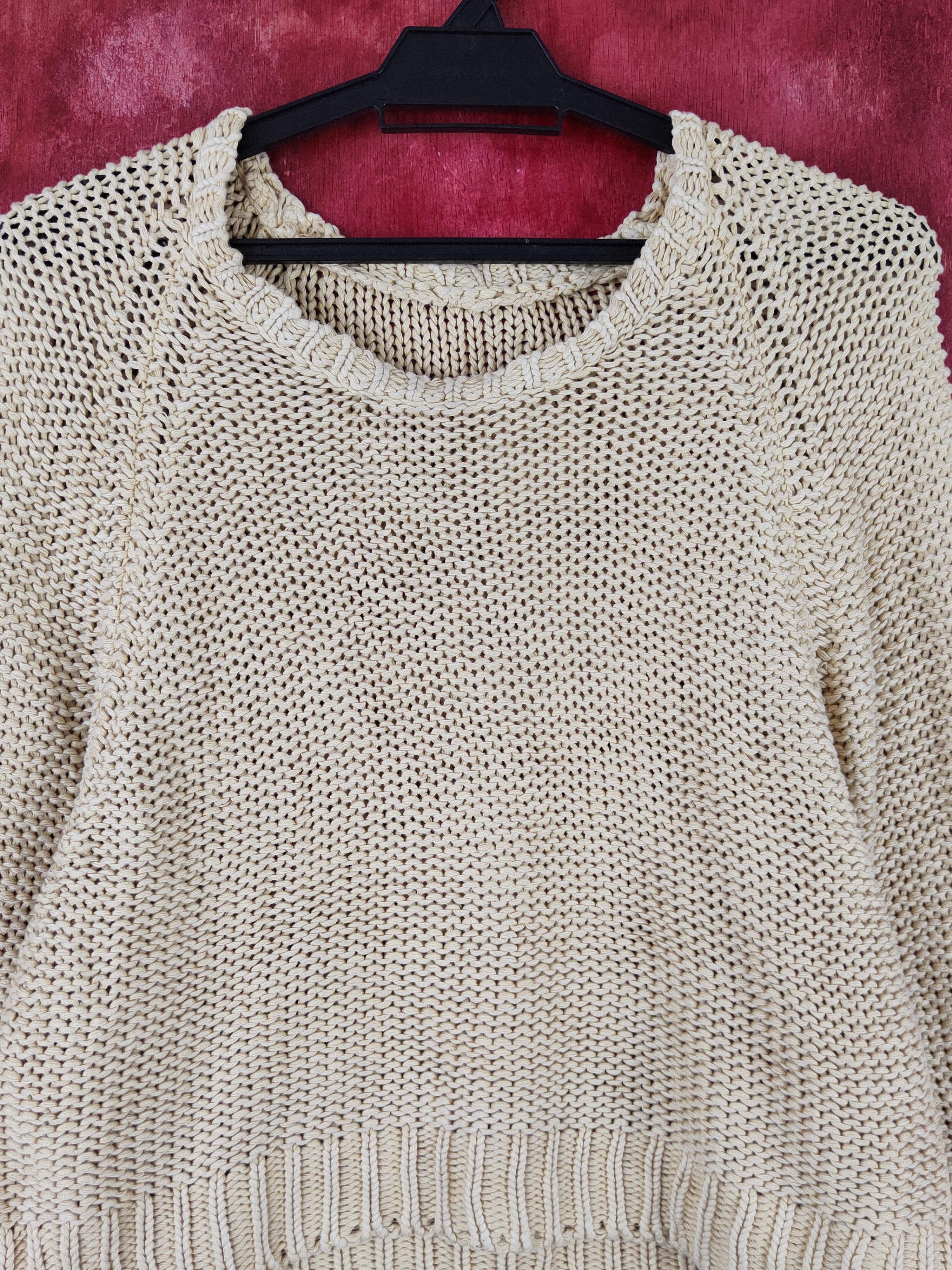 Homespun Knitwear Duras Yellow Knitwear crochet mesh net Crop Tops #S1686 Size M / US 6-8 / IT 42-44 - 2 Thumbnail