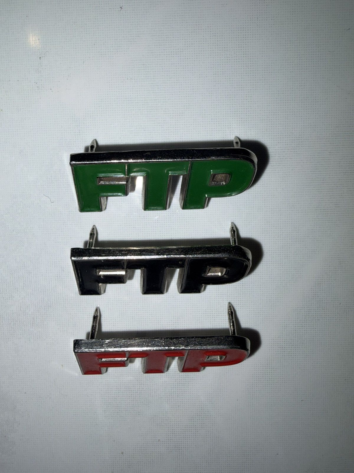 Fuck The Population Official FTP Logo Enamel Pin Set of 3 Size ONE SIZE - 3 Thumbnail