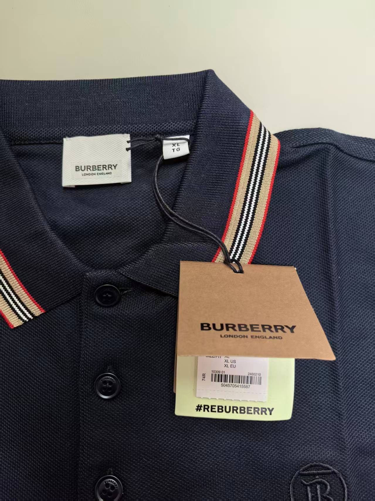 Burberry NWT Polo Shirt Coal Blue XL Burberry Size US XL / EU 56 / 4 - 9 Thumbnail