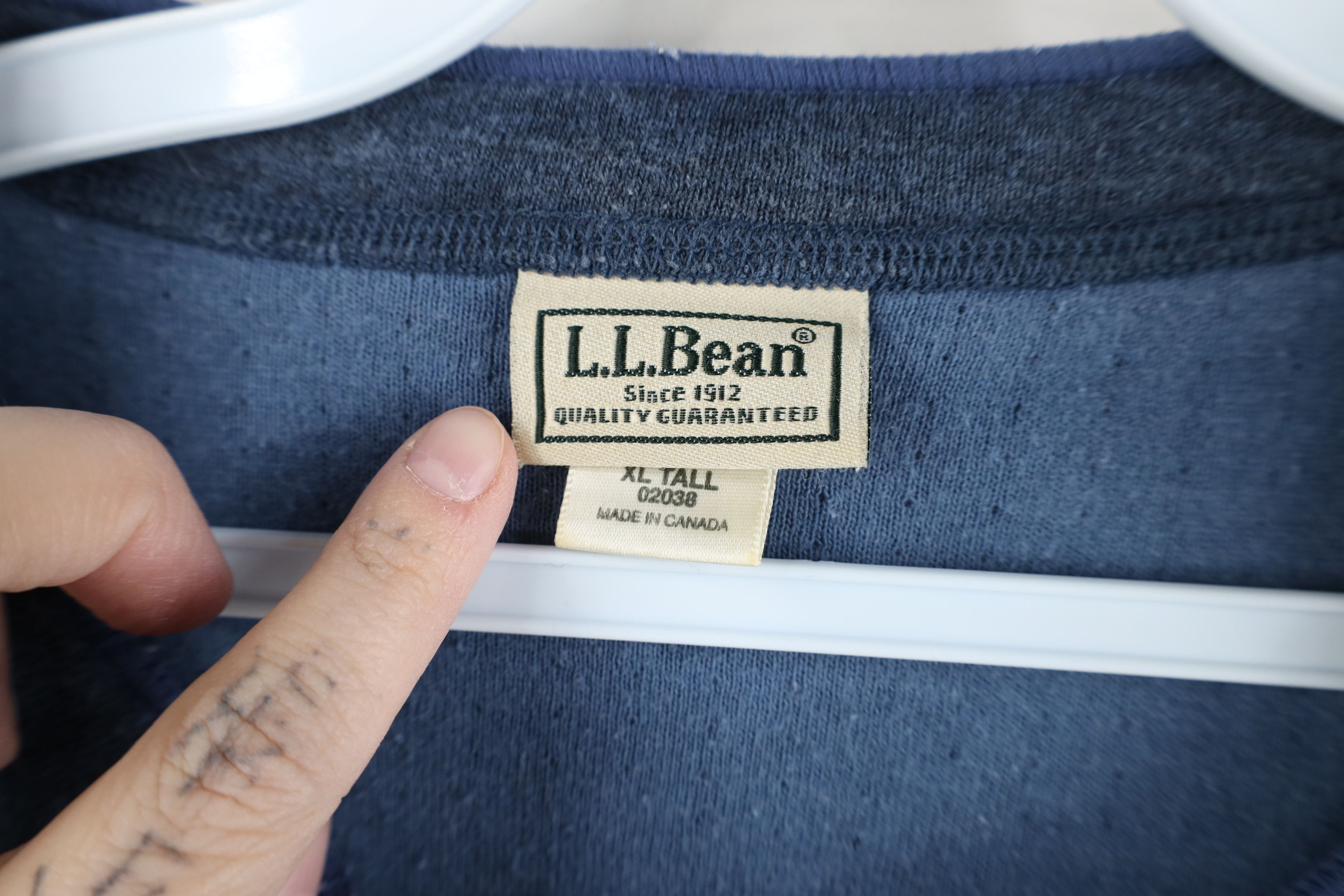 L.L. Bean Vintage 90s LL Bean Driver Long Sleeve Henley T-Shirt Blue Size US XL / EU 56 / 4 - 6 Thumbnail