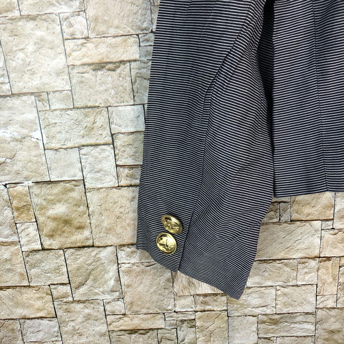 Yves Saint Laurent DL Yvesaint Laurent Blue Stripe Blazer #A502 Size M / US 6-8 / IT 42-44 - 13 Thumbnail