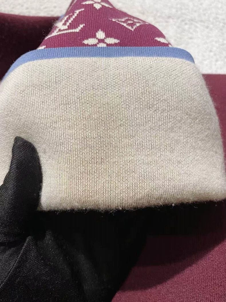 Louis Vuitton Louis Vuitton Nylon/sheep wool wine contrast zip-up sweats Size US S / EU 44-46 / 1 - 8 Thumbnail