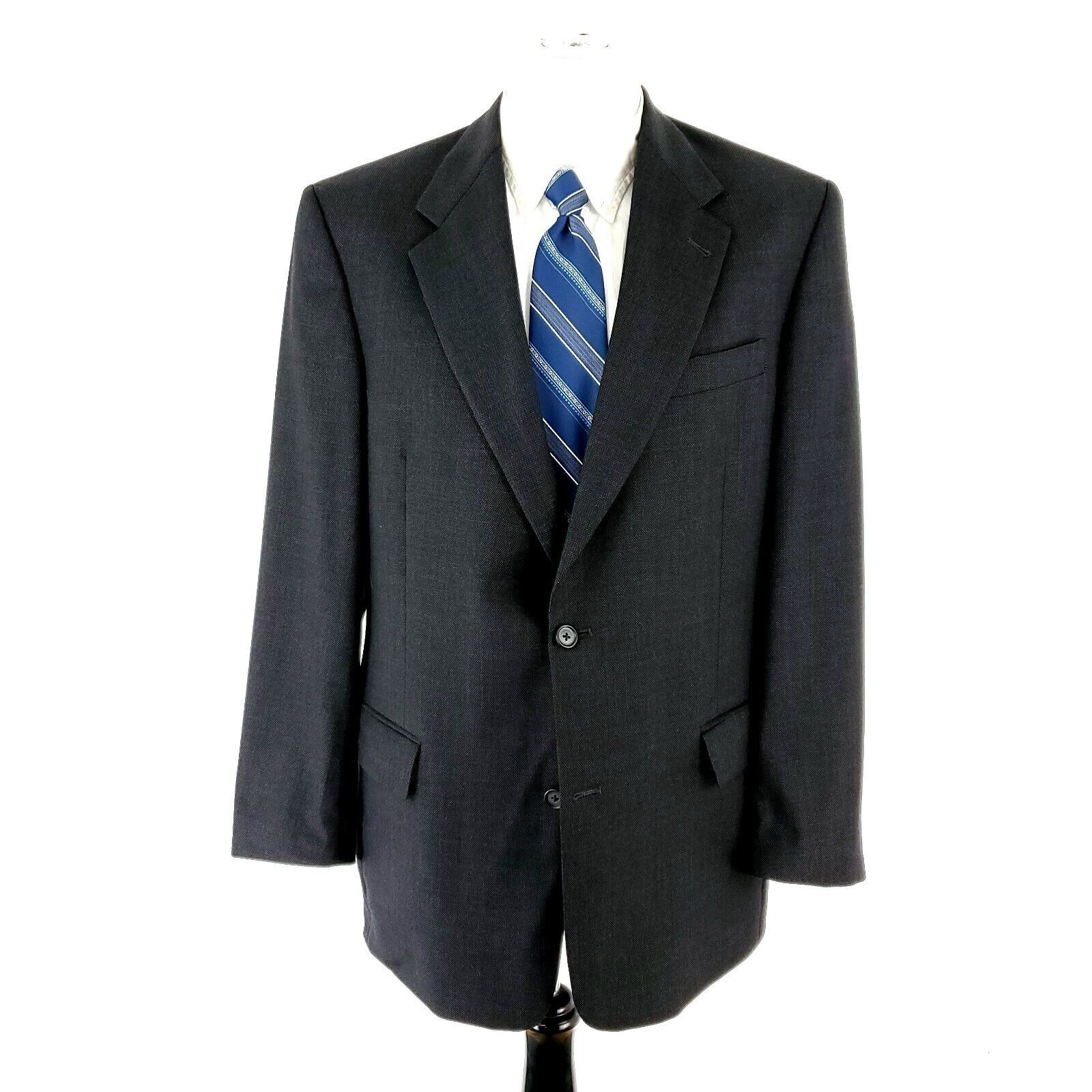 Hart Schaffner Marx Hart Schaffner Marx Nordstrom Wool Blazer 40R Gray Birdseye Size 40R - 3 Thumbnail