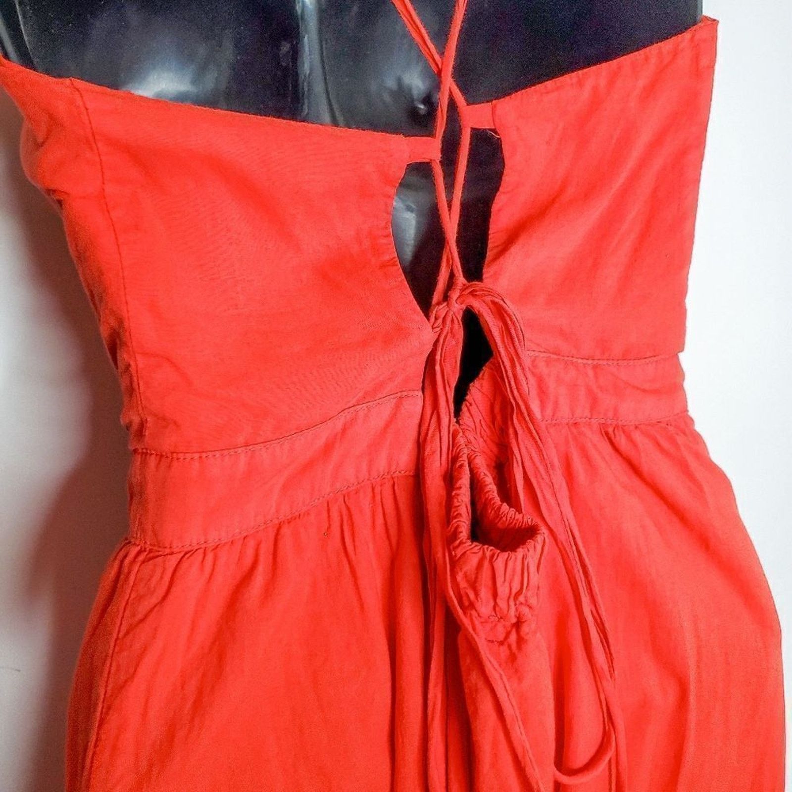 Xirena Xirena Red Torch Lena Strappy Button Front Maxi Dress Sz L Size L / US 10 / IT 46 - 7 Thumbnail