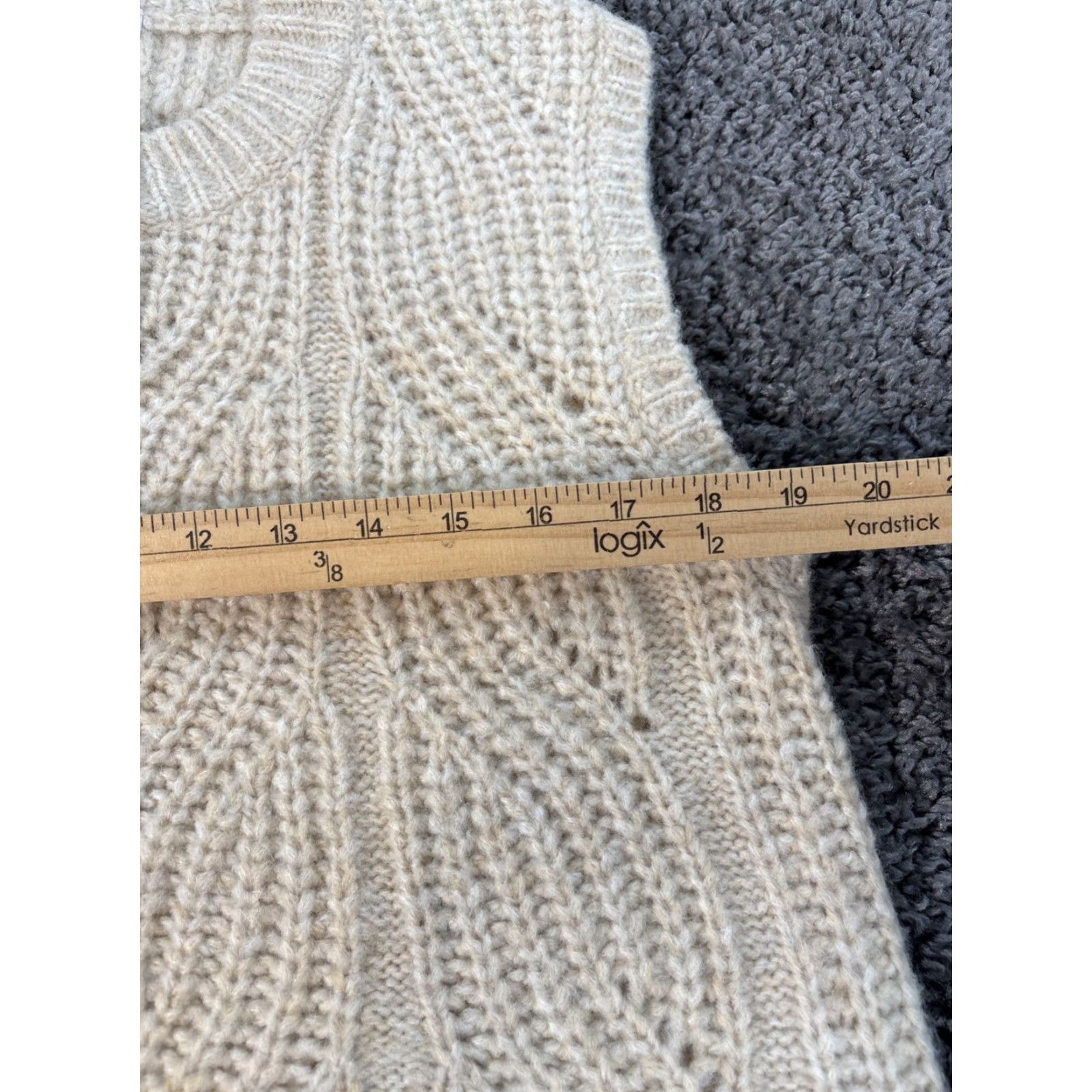 Madewell Madewell Vest Women Sleeveless Pointelle Cable Knit Sweater Small Ivory Size S / US 4 / IT 40 - 3 Thumbnail
