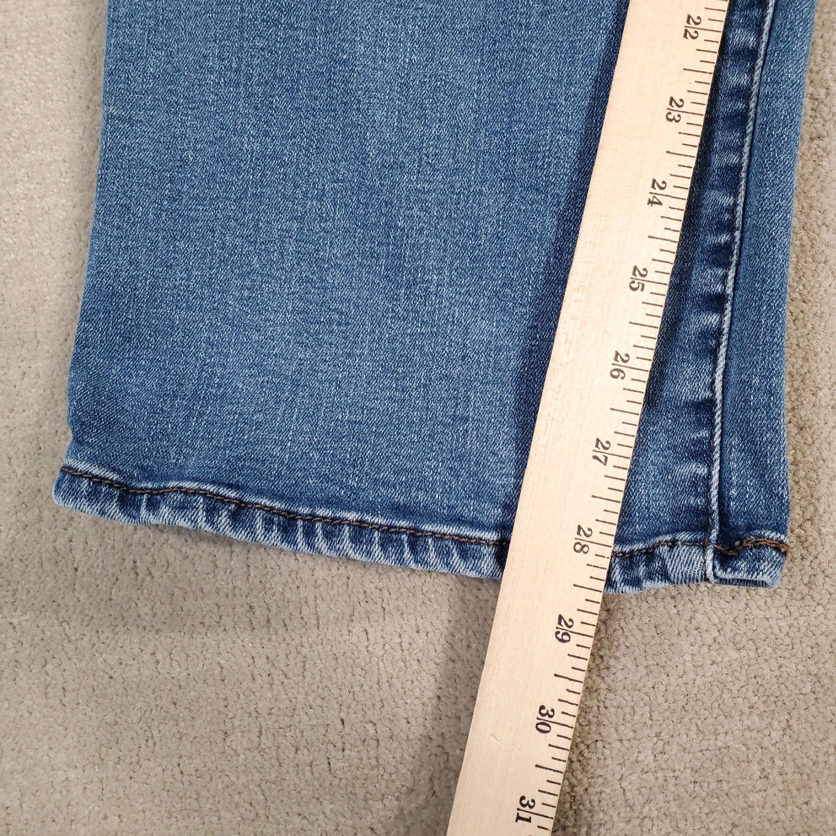 Lee Lee Jeans Mens 44x30 Blue Relaxed Straight Leg MVP Faded Medium Denim Cotton Regular Inseam 30 Classic Logo Pockets Jeans Mens Size US 40 / EU 56 - 5 Thumbnail